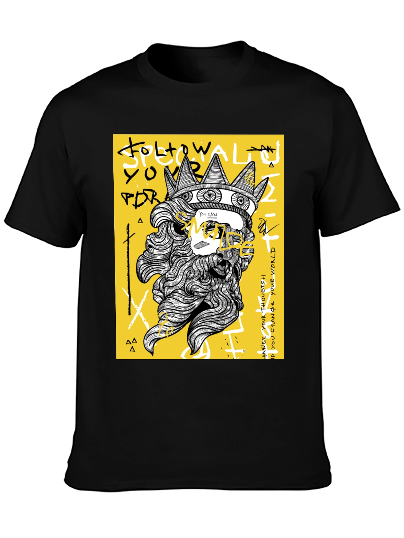 King Graphic Tee - Black T-Shirt with Bold Design