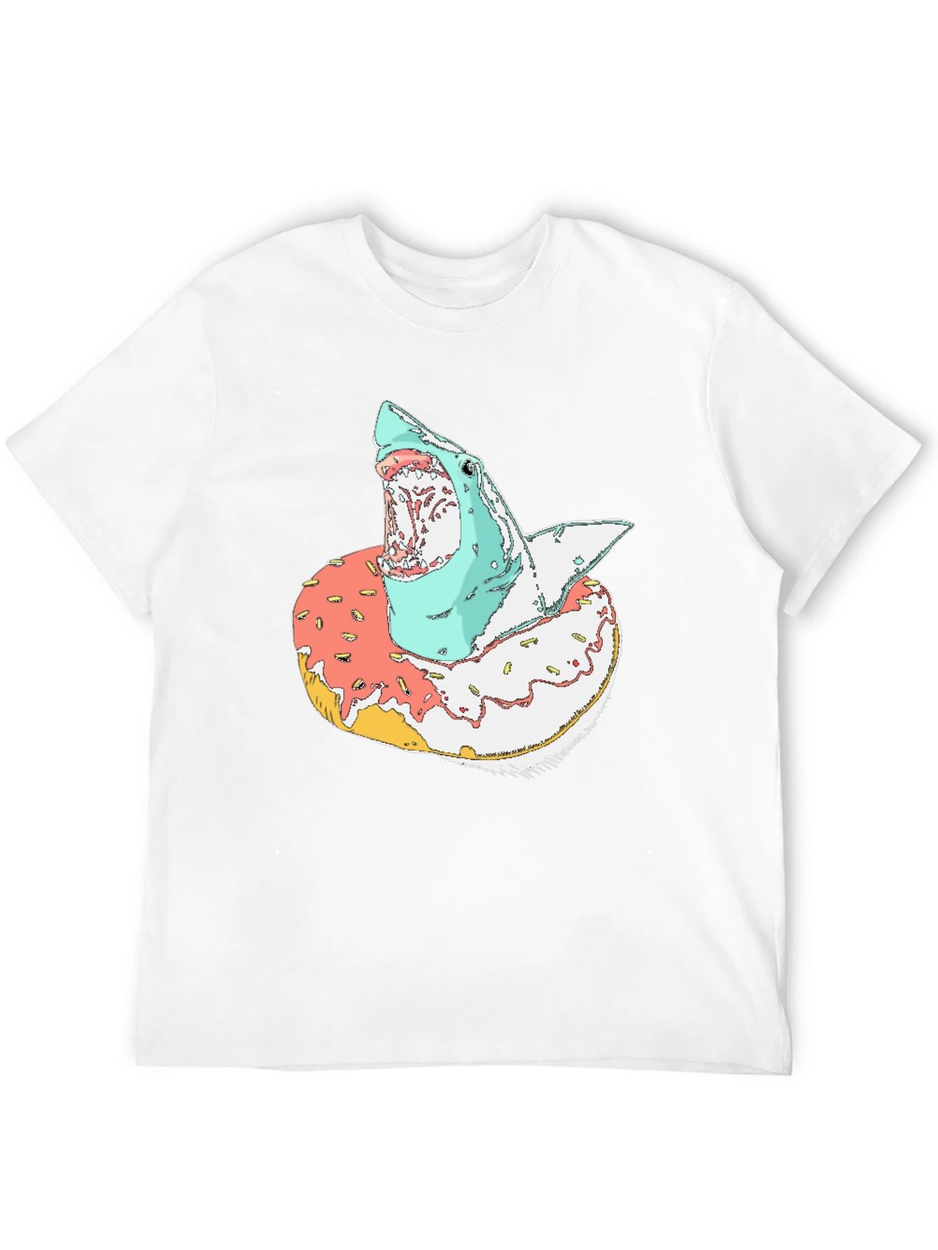 Shark Donut T-Shirt - Unique Graphic Tee