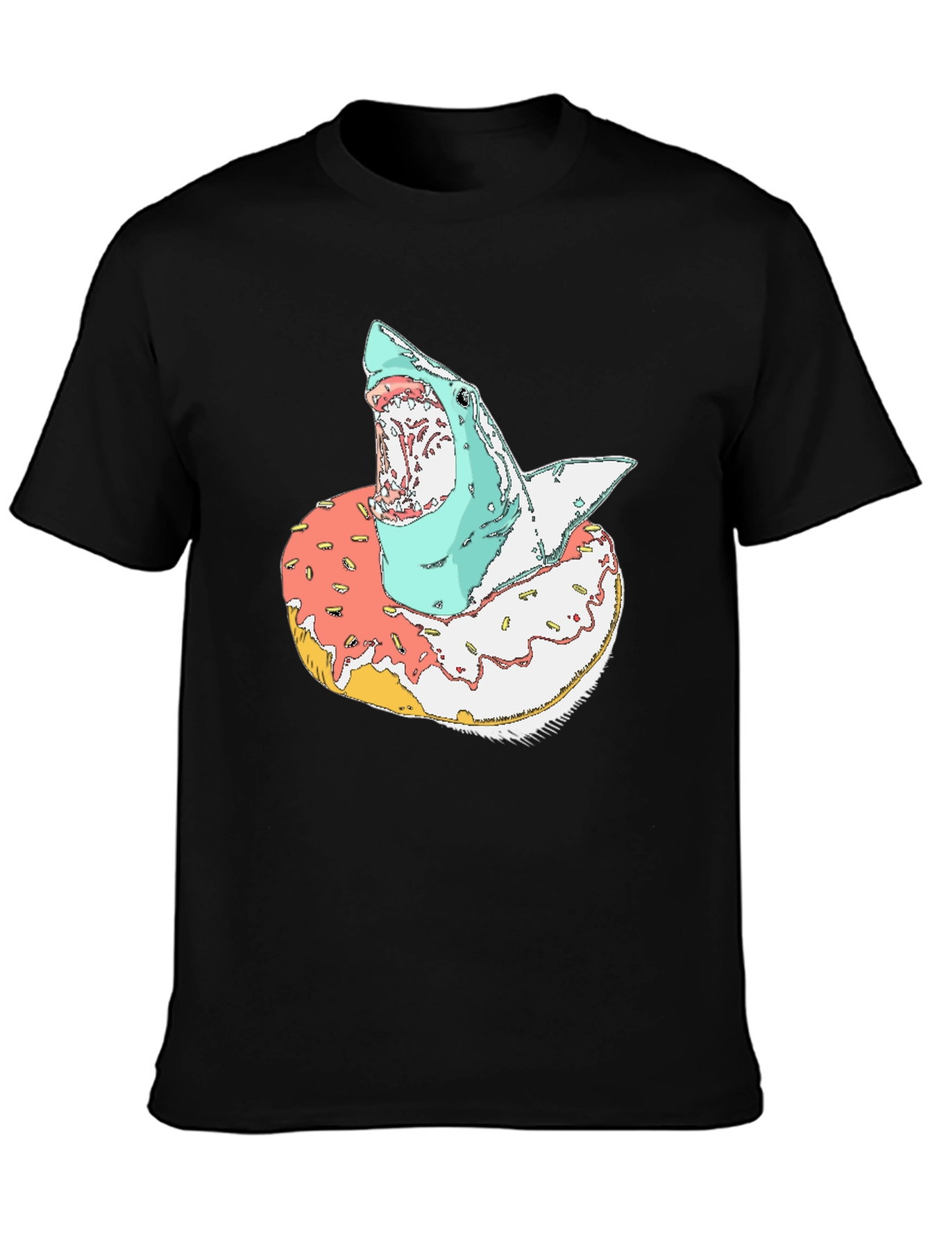 Shark Donut T-Shirt - Unique Graphic Tee