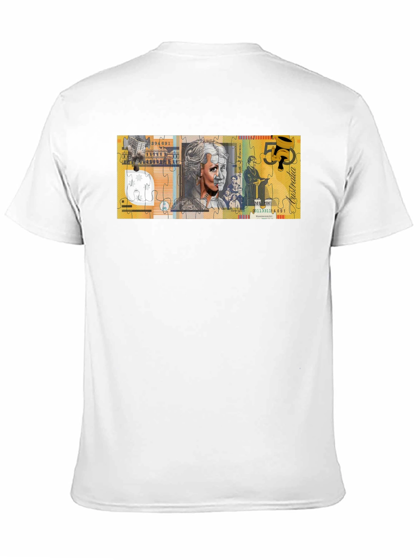 Australian $50 Note Puzzle Graphic T-Shirt