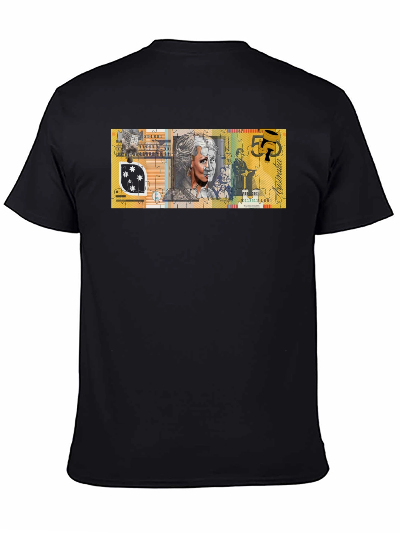 Australian $50 Note Puzzle Graphic T-Shirt