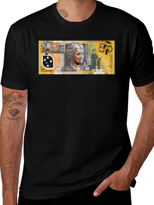 Australian $50 Note Puzzle Graphic T-Shirt