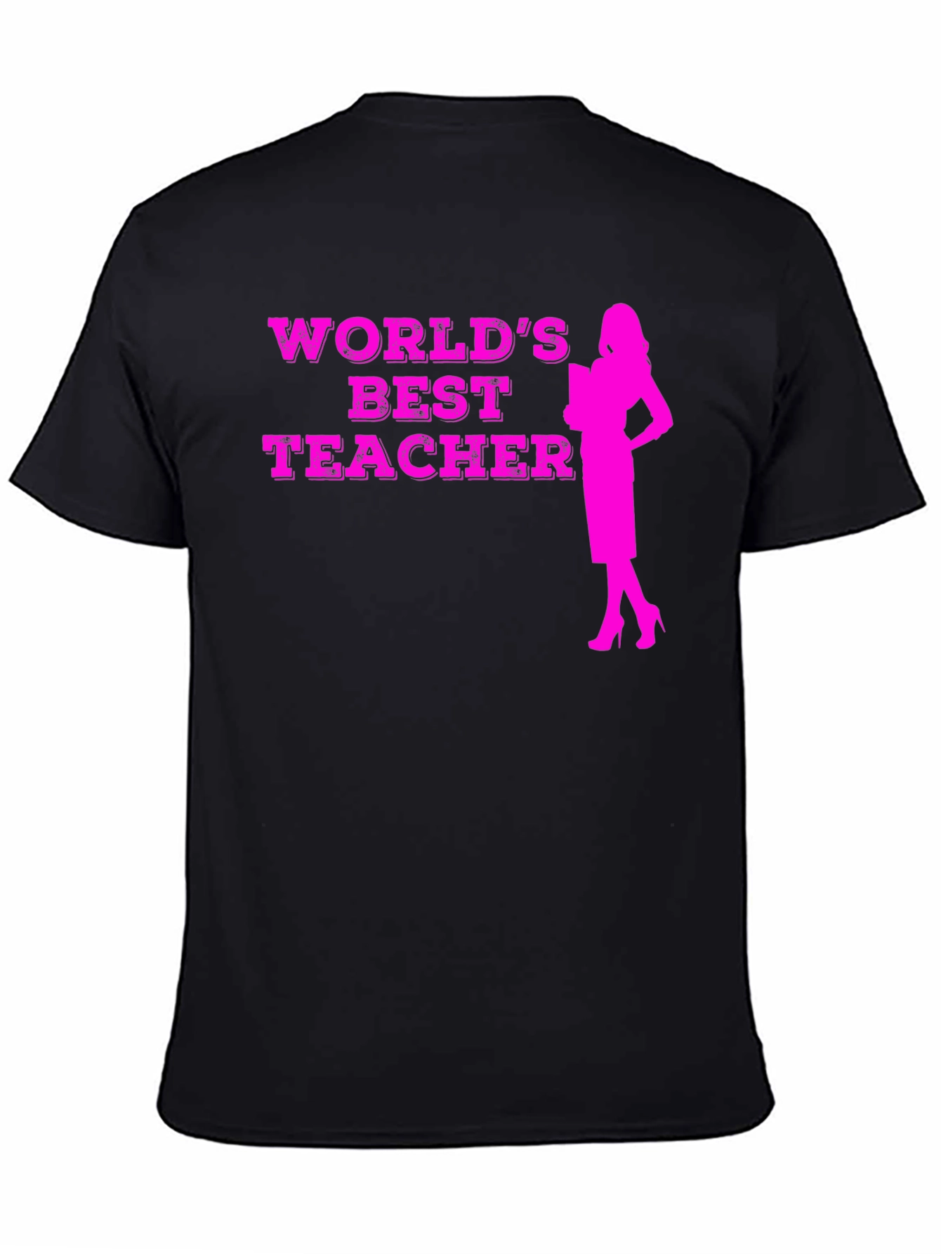 Worlds Best Teacher Graphic Tee - Black