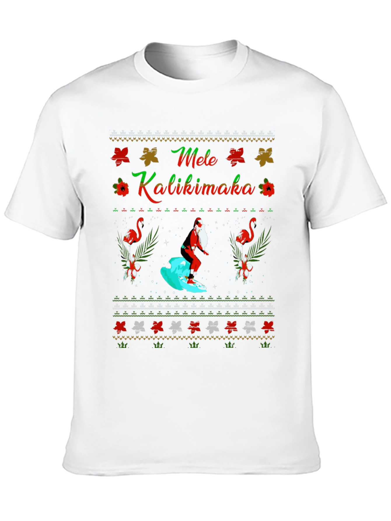 Mele Kalikimaka Santa Surfing T-Shirt