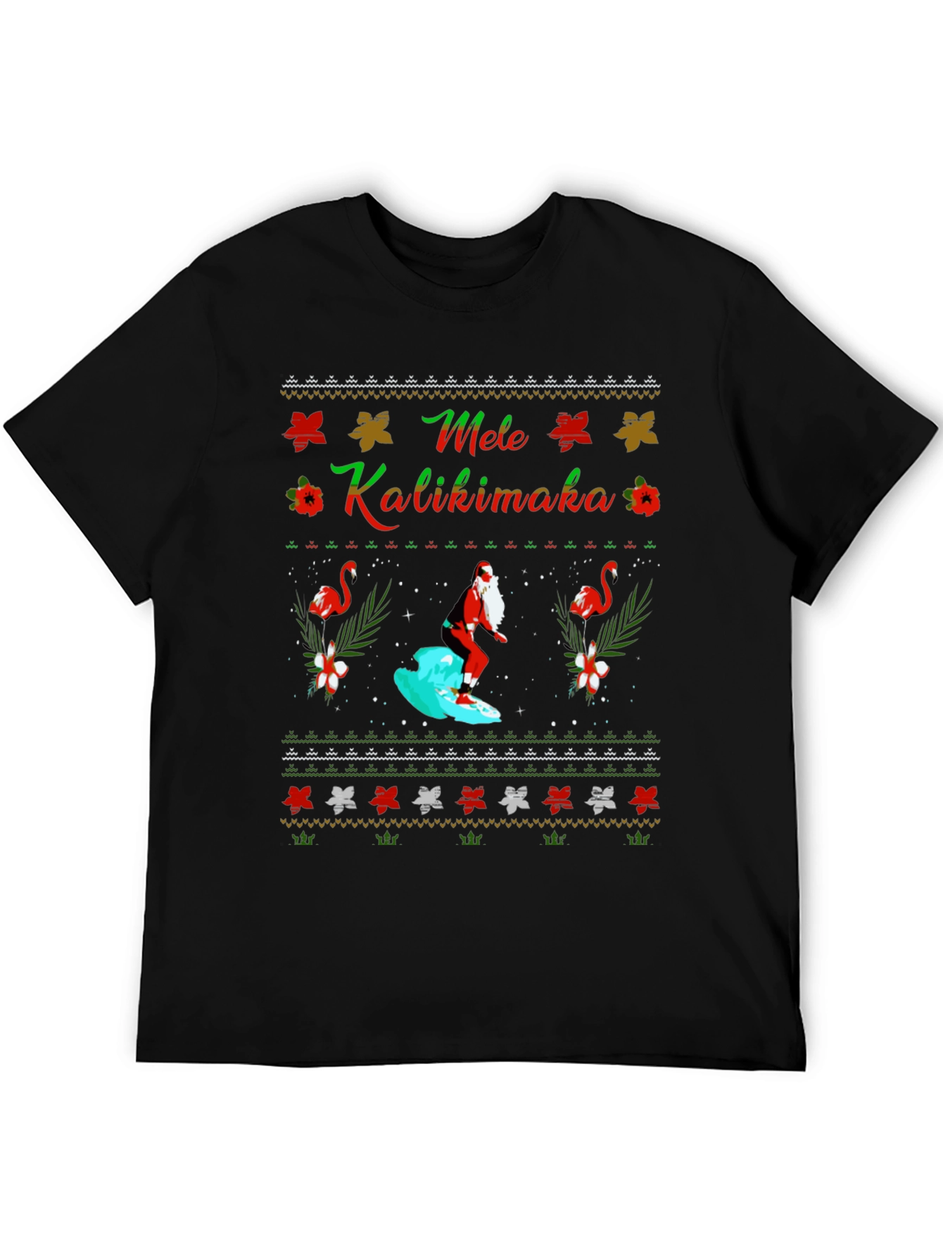 Mele Kalikimaka Santa Surfing T-Shirt