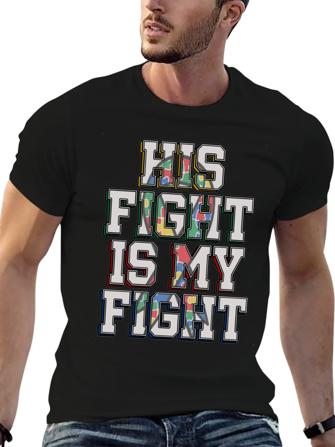 Autism Awareness: His Fight is My Fight T-Shirt