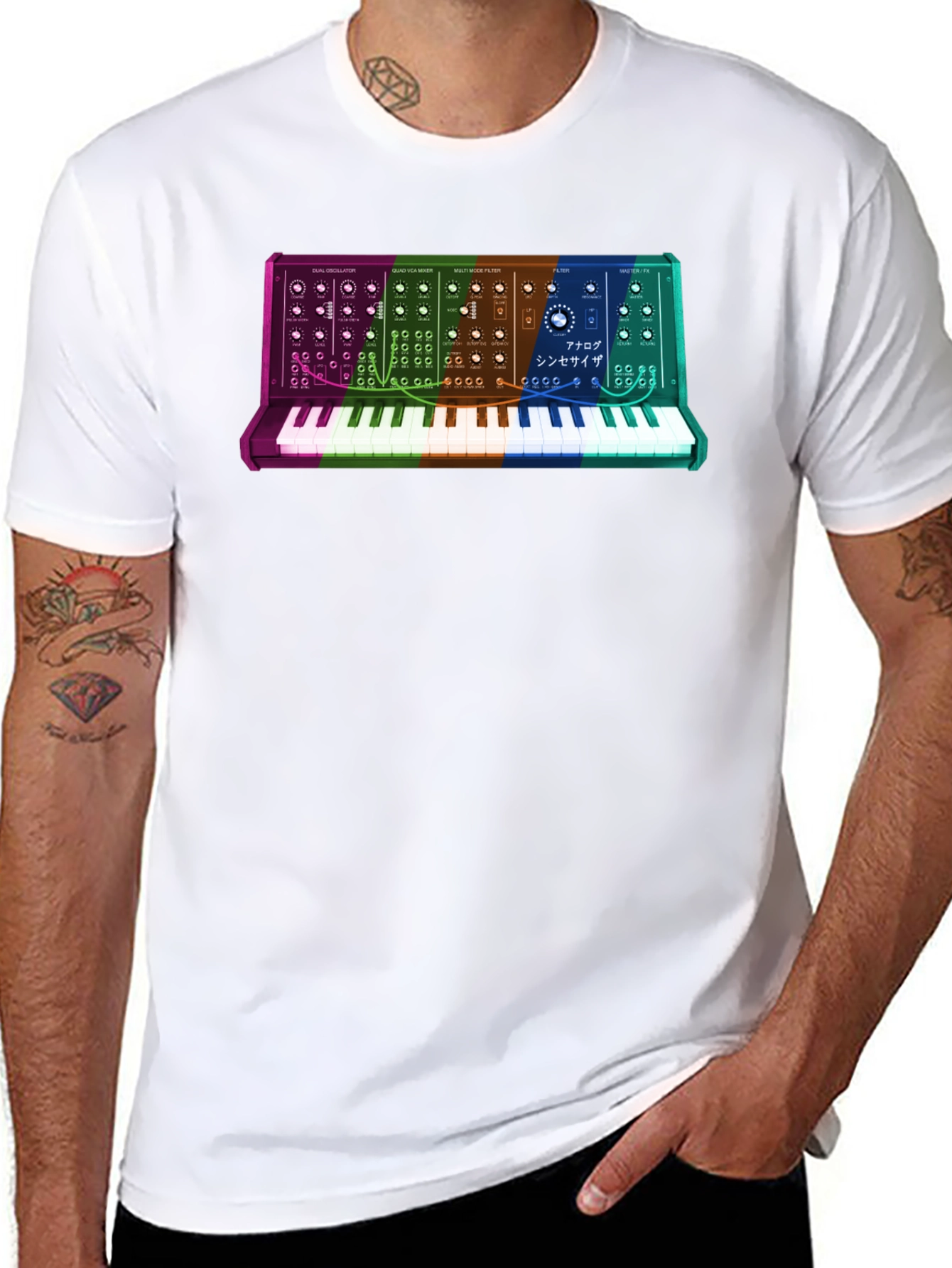 Synth Keyboard T-Shirt - Retro Music Lover Tee