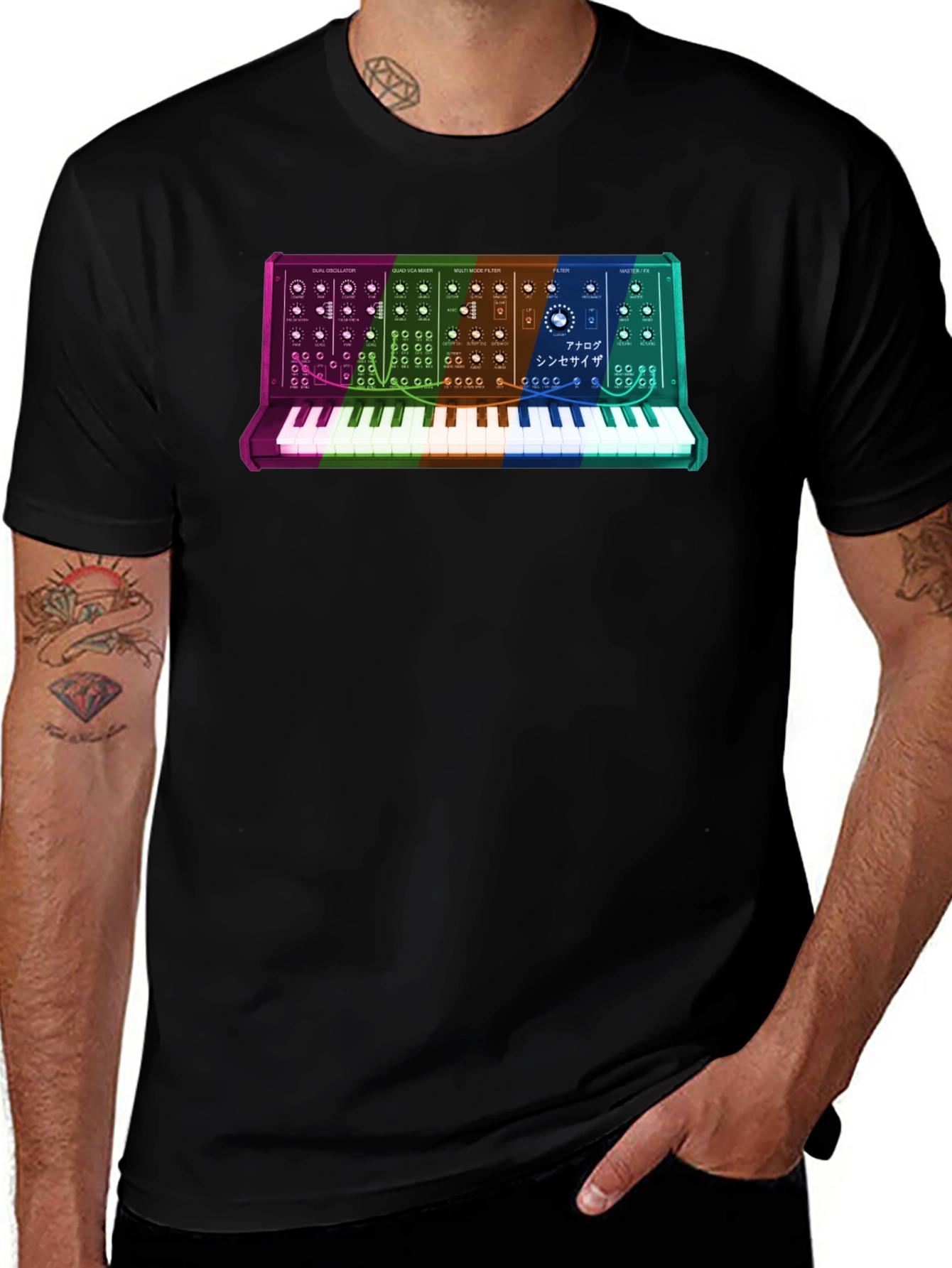 Synth Keyboard T-Shirt - Retro Music Lover Tee