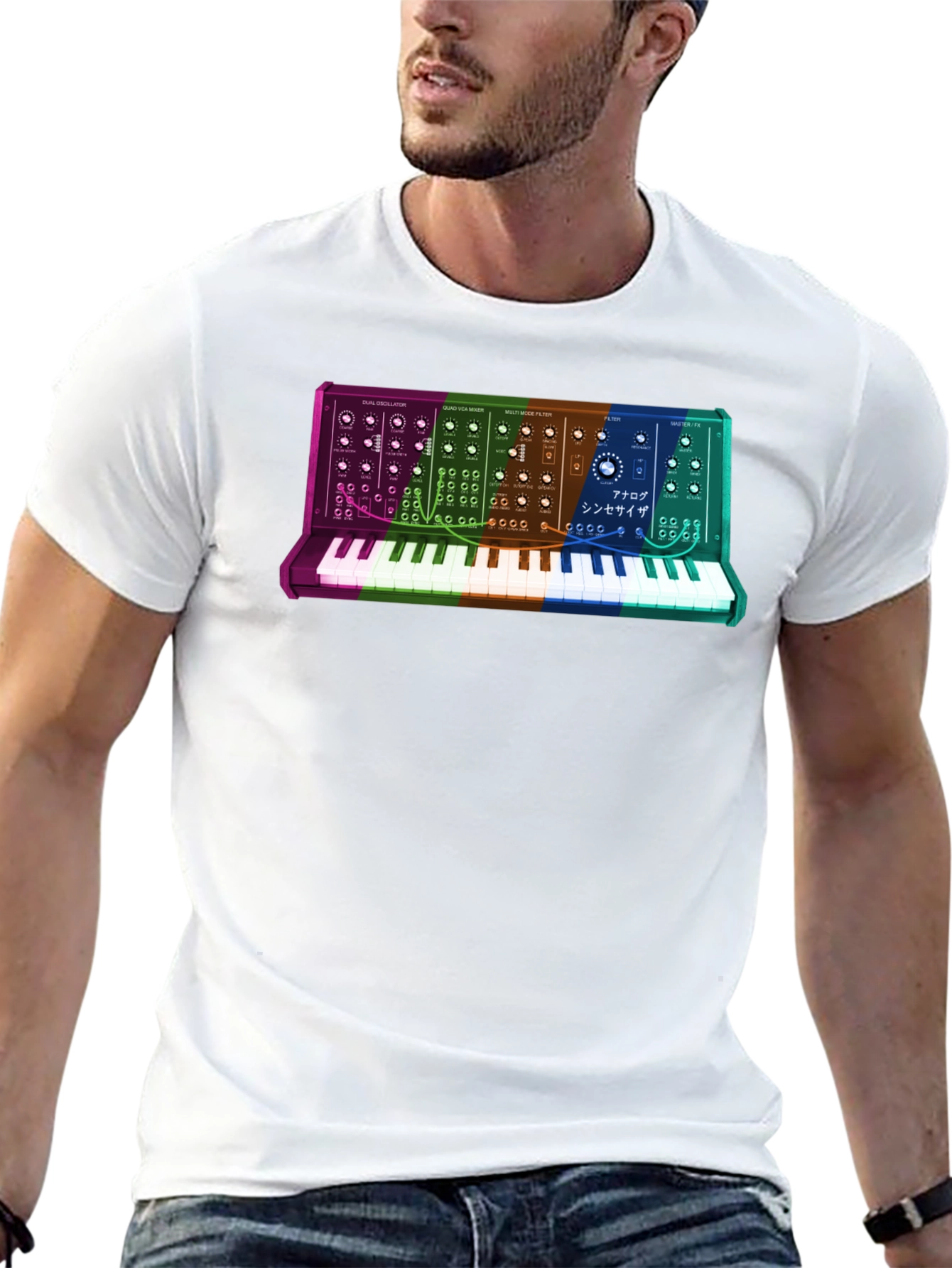 Synth Keyboard T-Shirt - Retro Music Lover Tee