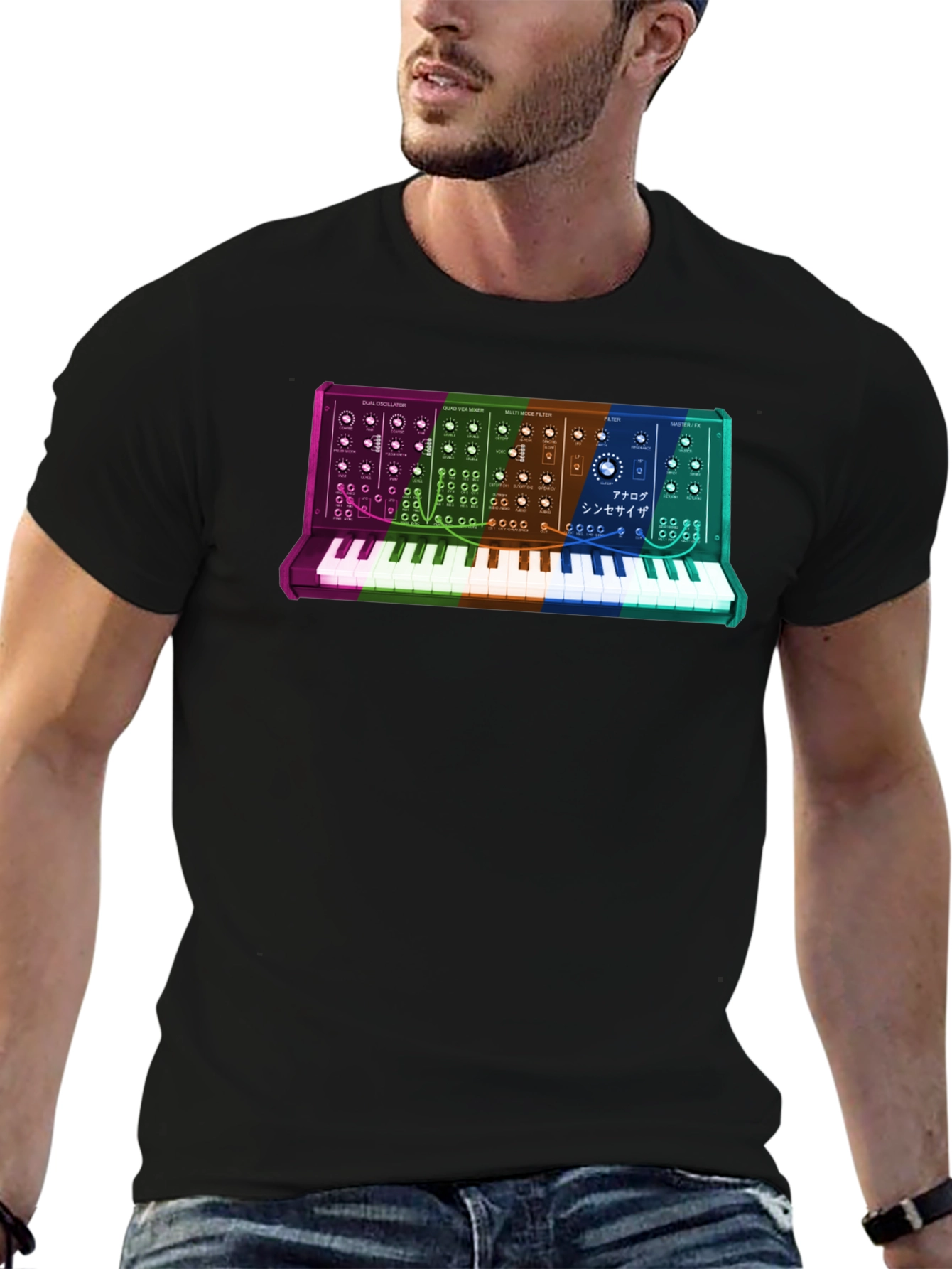 Synth Keyboard T-Shirt - Retro Music Lover Tee