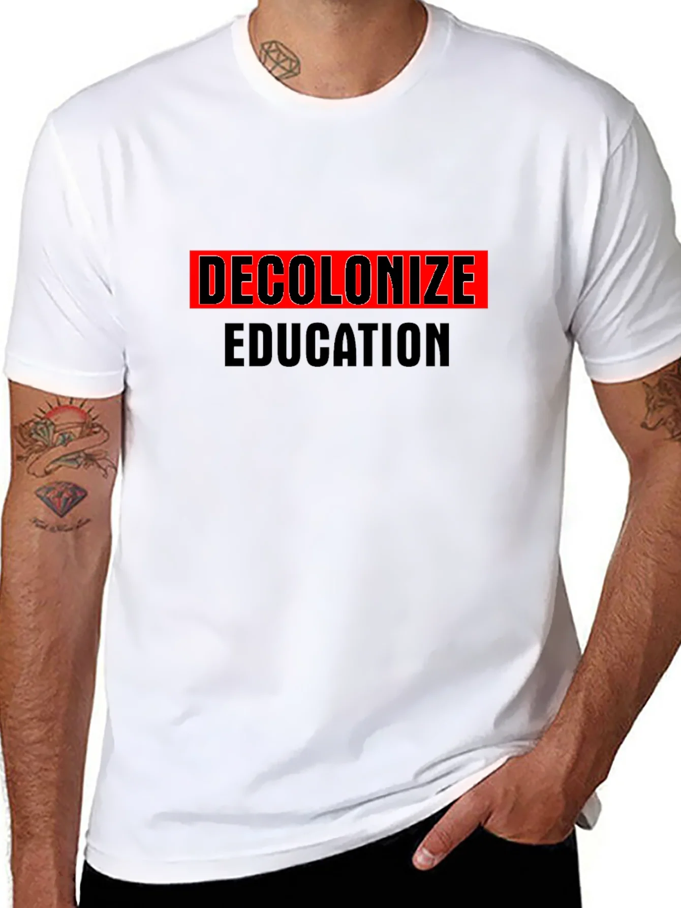 Decolonize Education Graphic Tee - Black