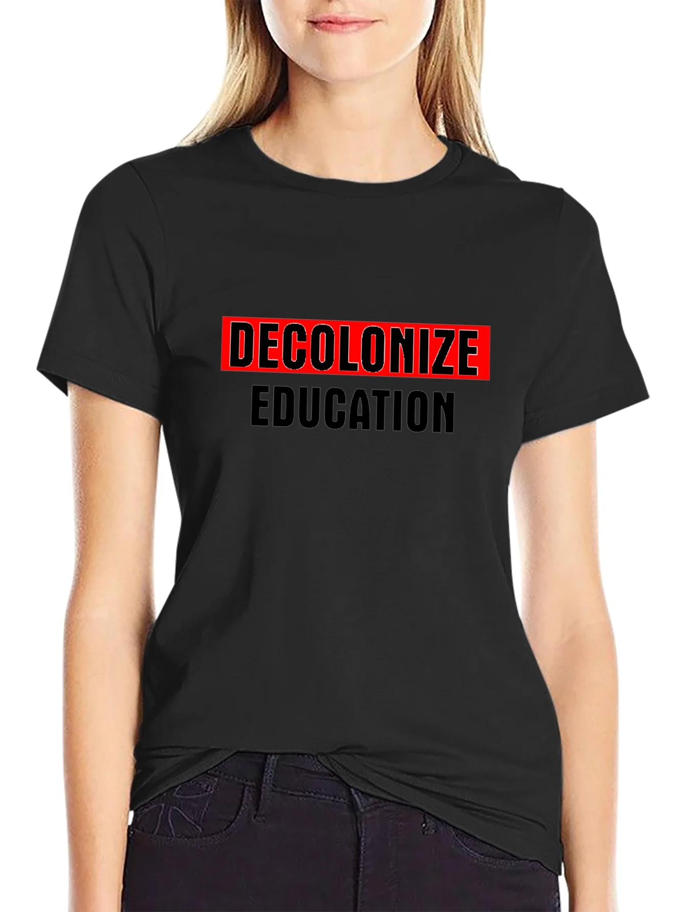 Decolonize Education Graphic Tee - Black