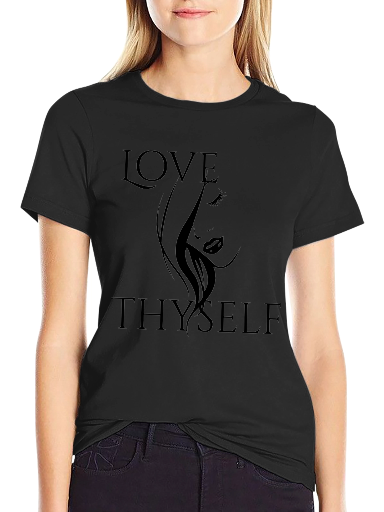 Love Thyself Black Graphic Tee