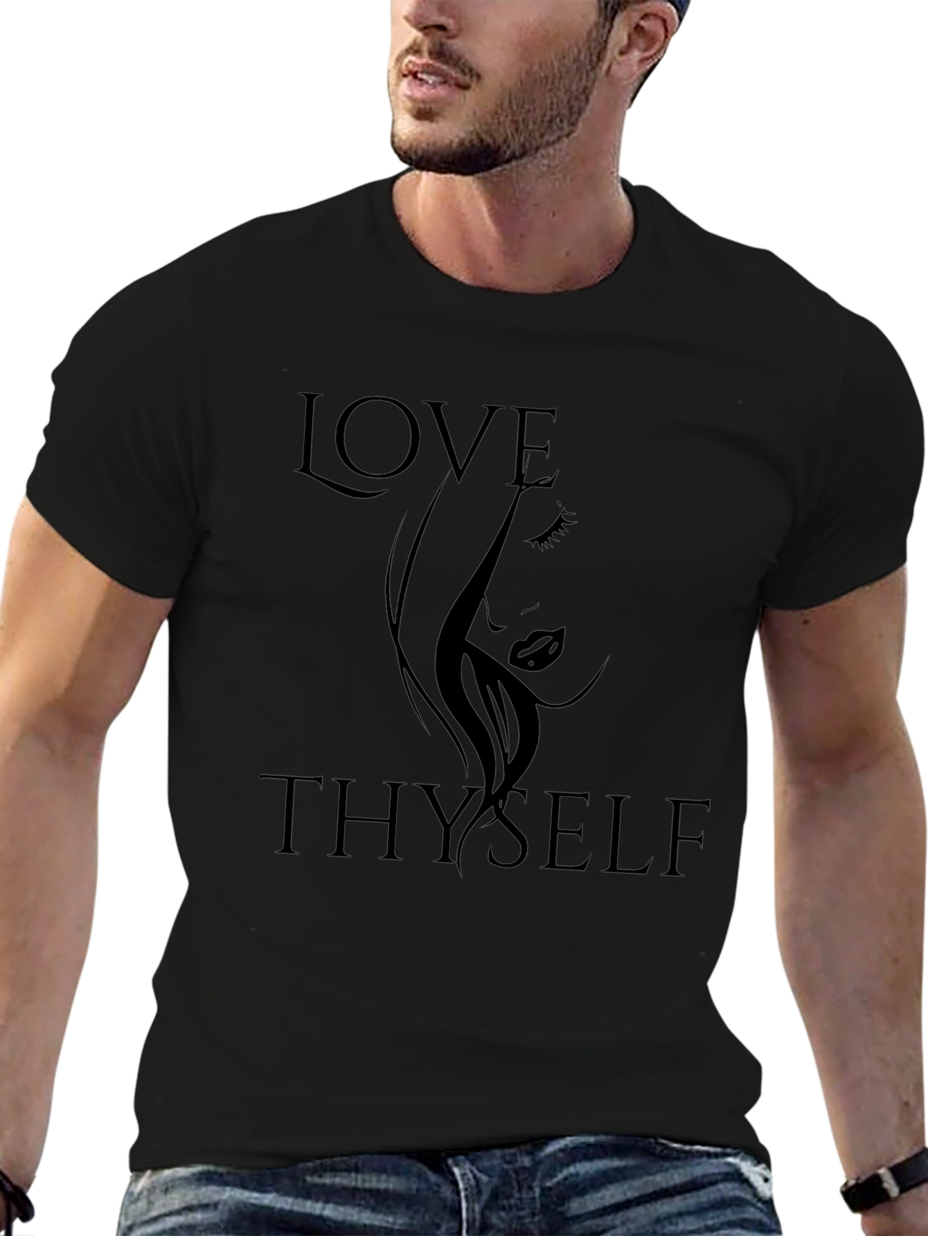 Love Thyself Black Graphic Tee