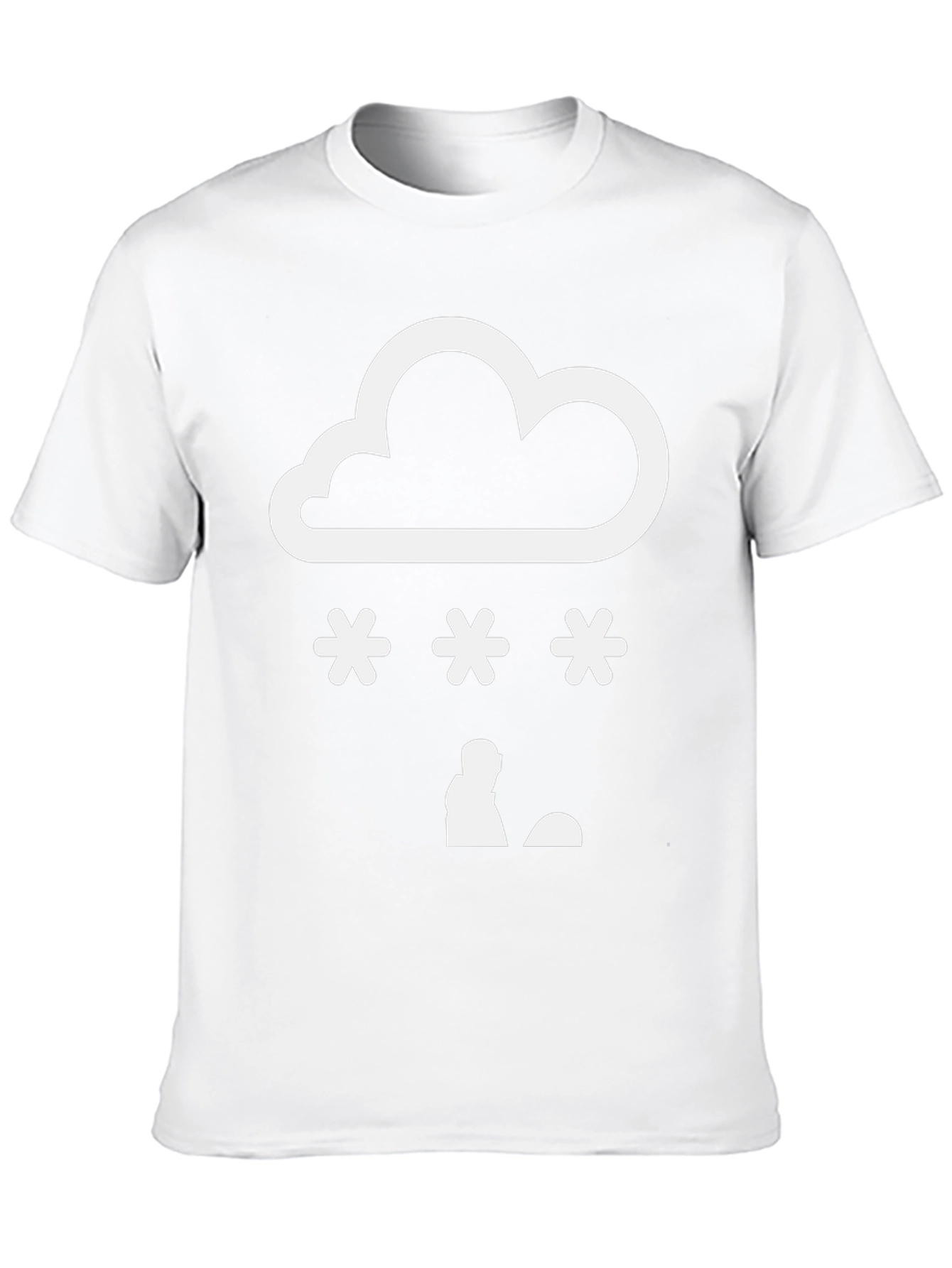 Snow Day Graphic Tee - Black Cotton Blend Shirt