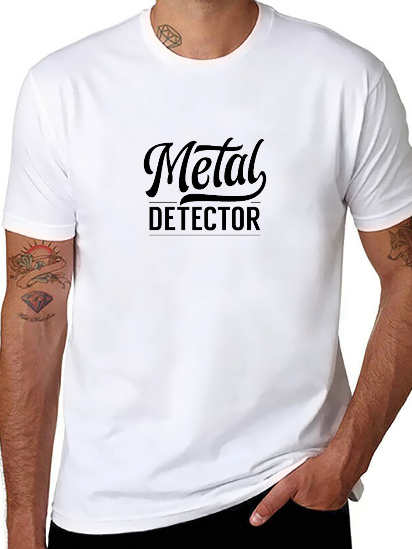 Metal Detector Graphic T-Shirt - Black