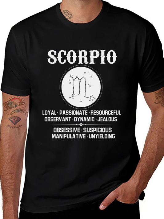 Scorpio Zodiac T-Shirt - Loyal Passionate Design