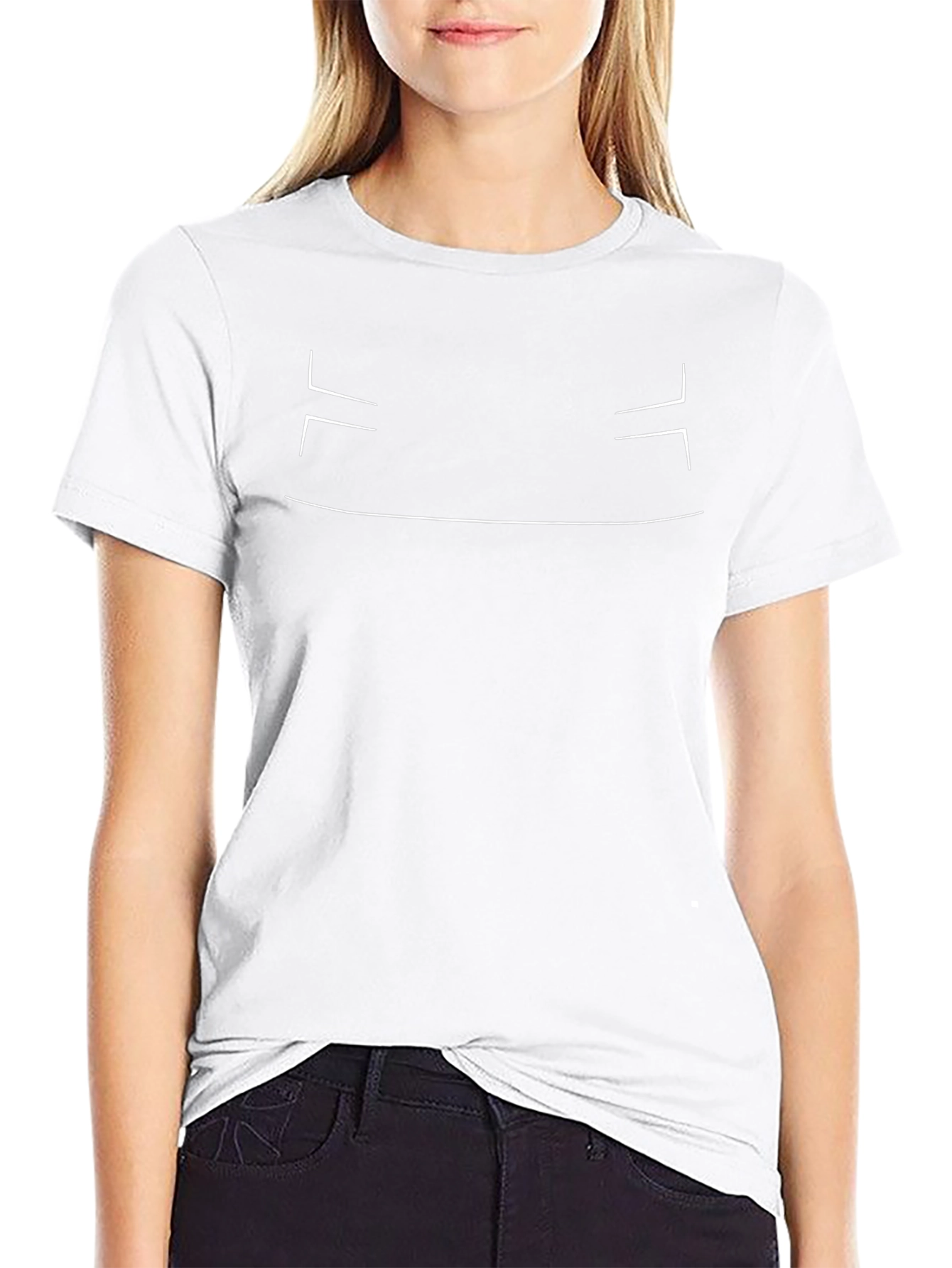 Minimalist Black T-Shirt with Abstract White Design