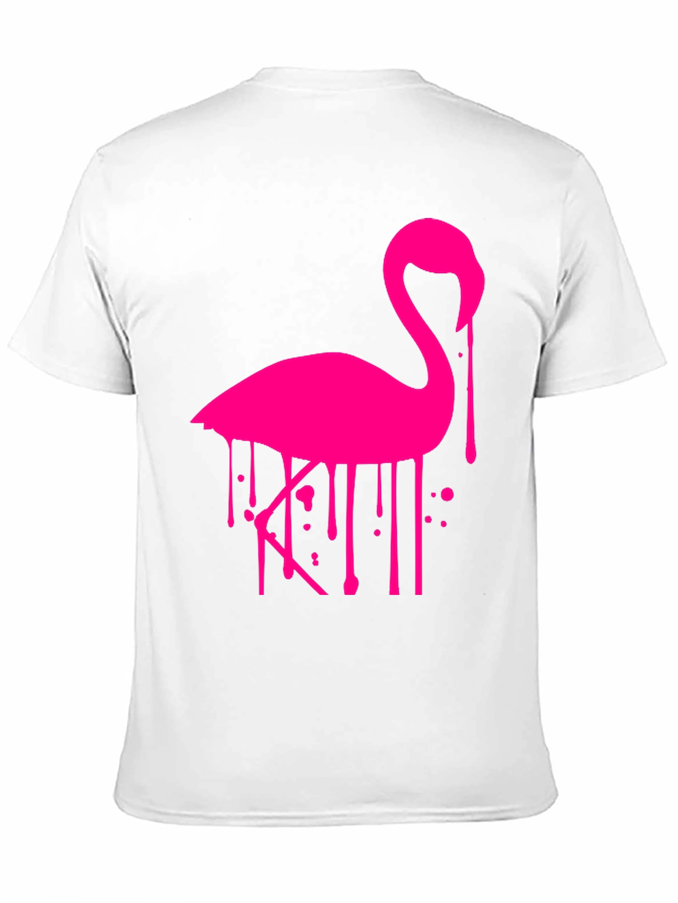 Flamingo Drip Graphic Black T-Shirt