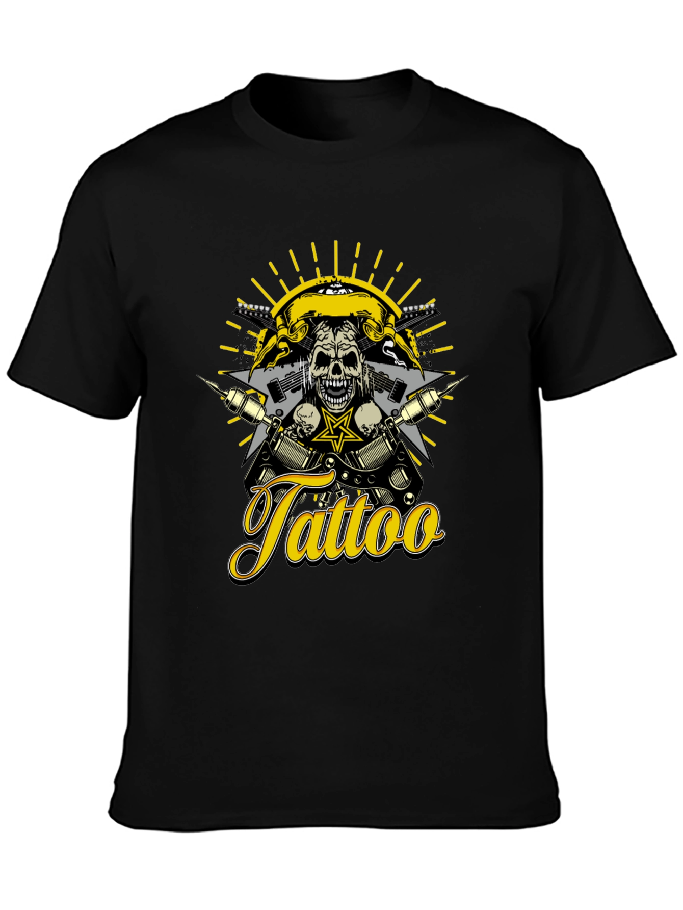 Tattoo Skull T-Shirt - Rocker Design
