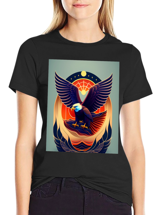 Eagle Graphic Print Black Tee