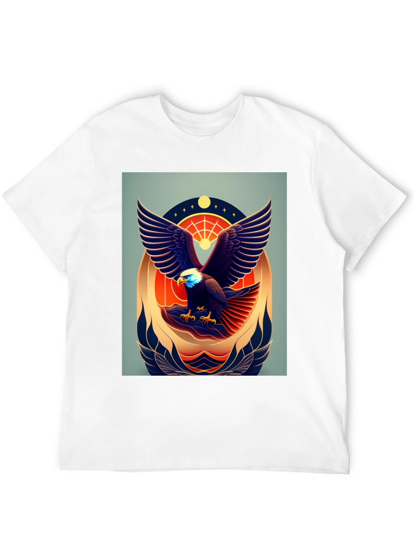 Eagle Graphic Print Black Tee