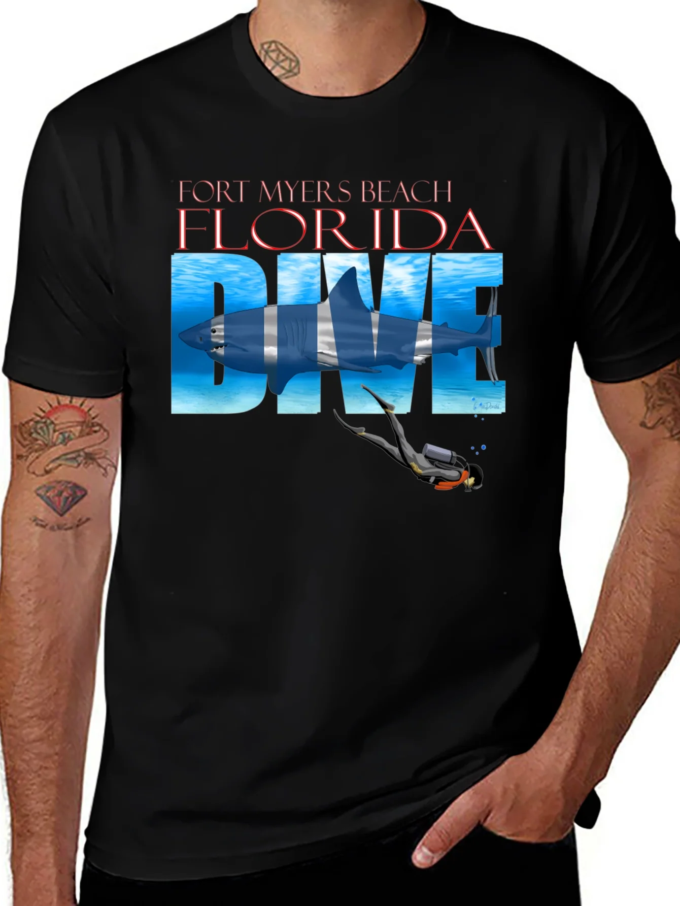 Fort Myers Beach Florida Dive T-Shirt