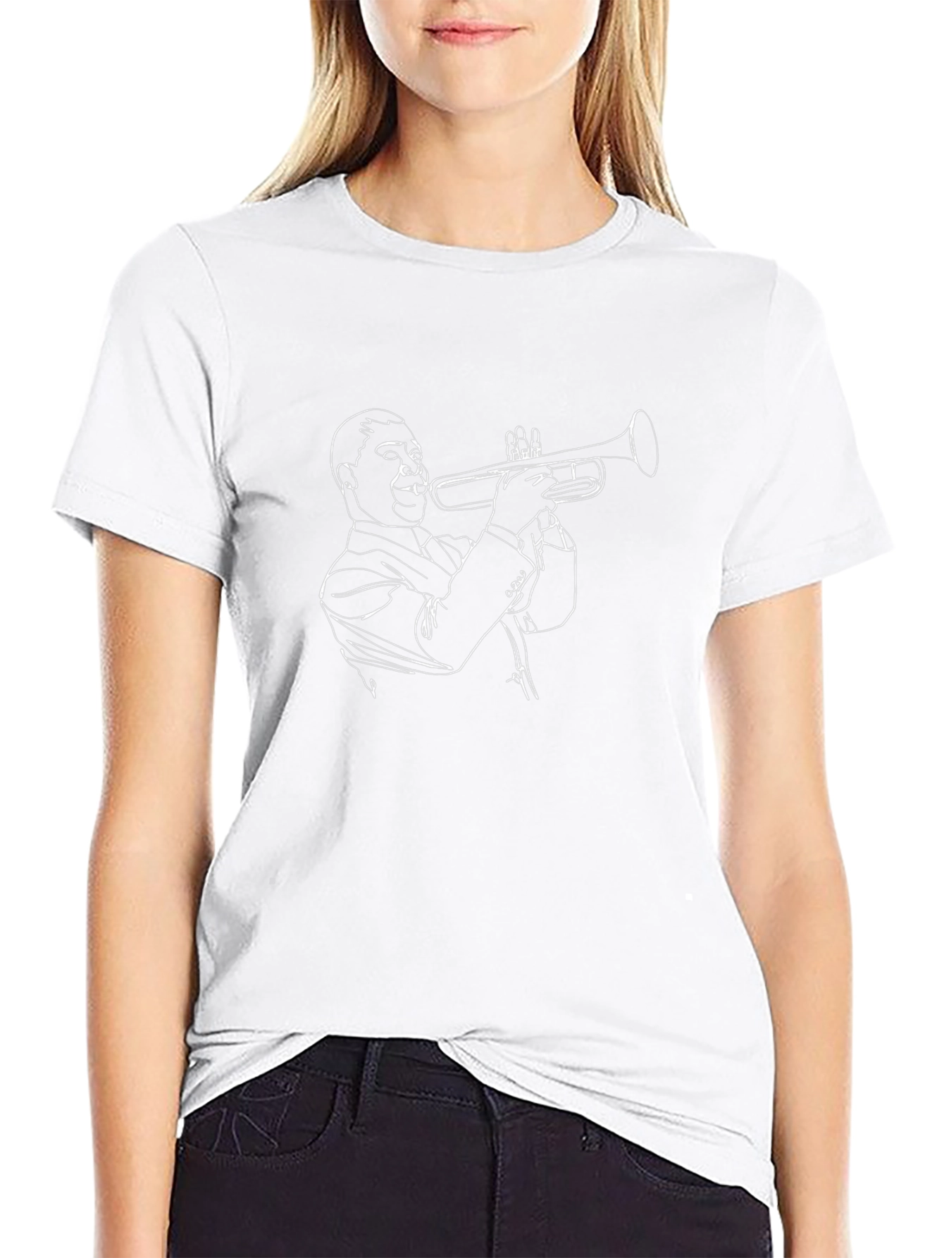 Jazz Trumpet Player Graphic T-Shirt - Cool Music Tee