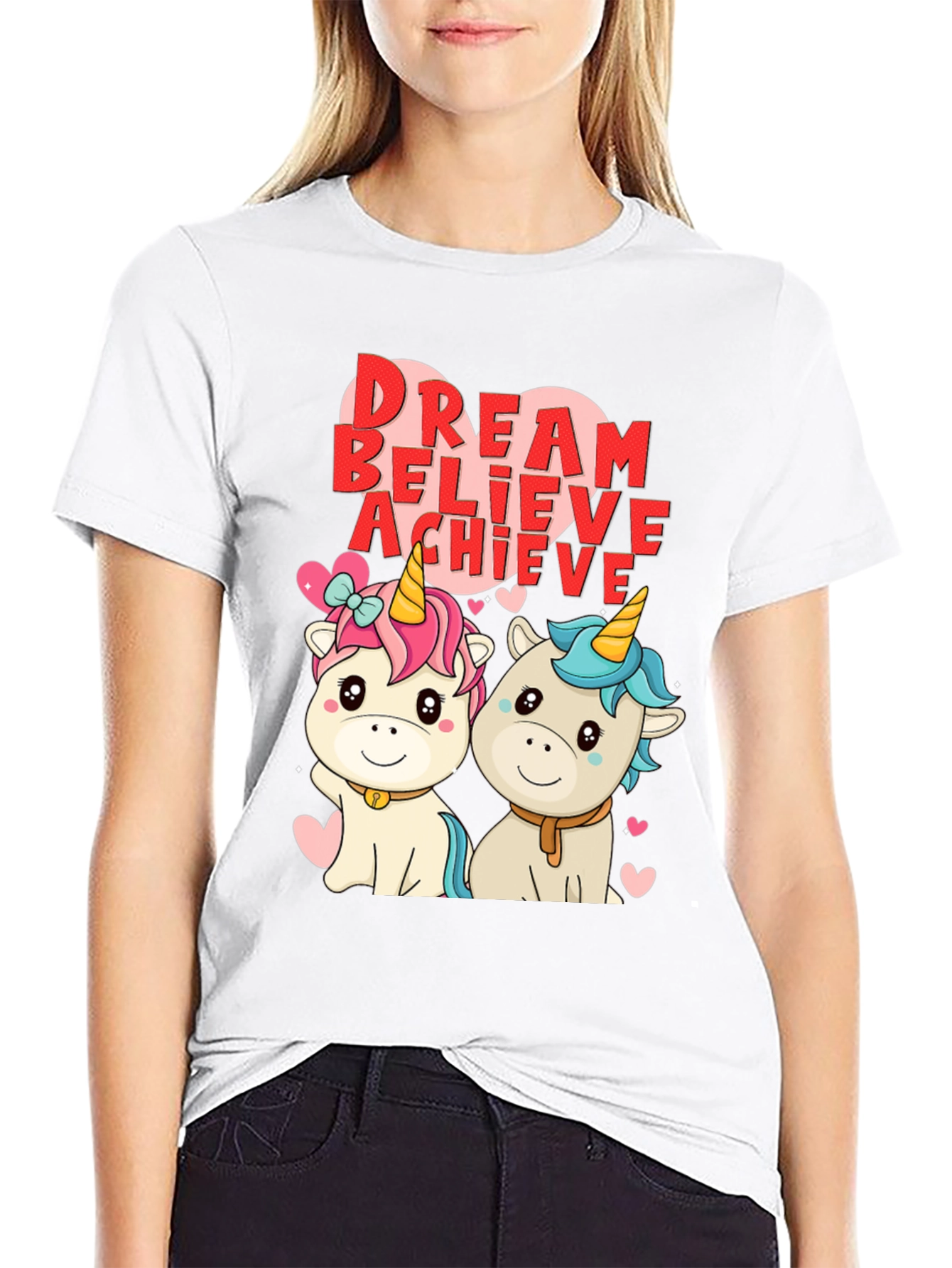 Dream Believe Achieve Unicorn T-Shirt