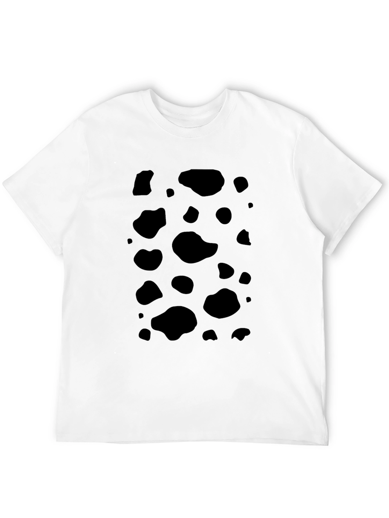 Black Spotted Tee - Unique Cow Print Shirt