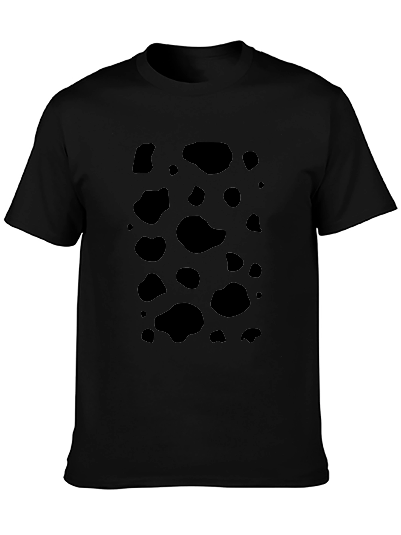 Black Spotted Tee - Unique Cow Print Shirt