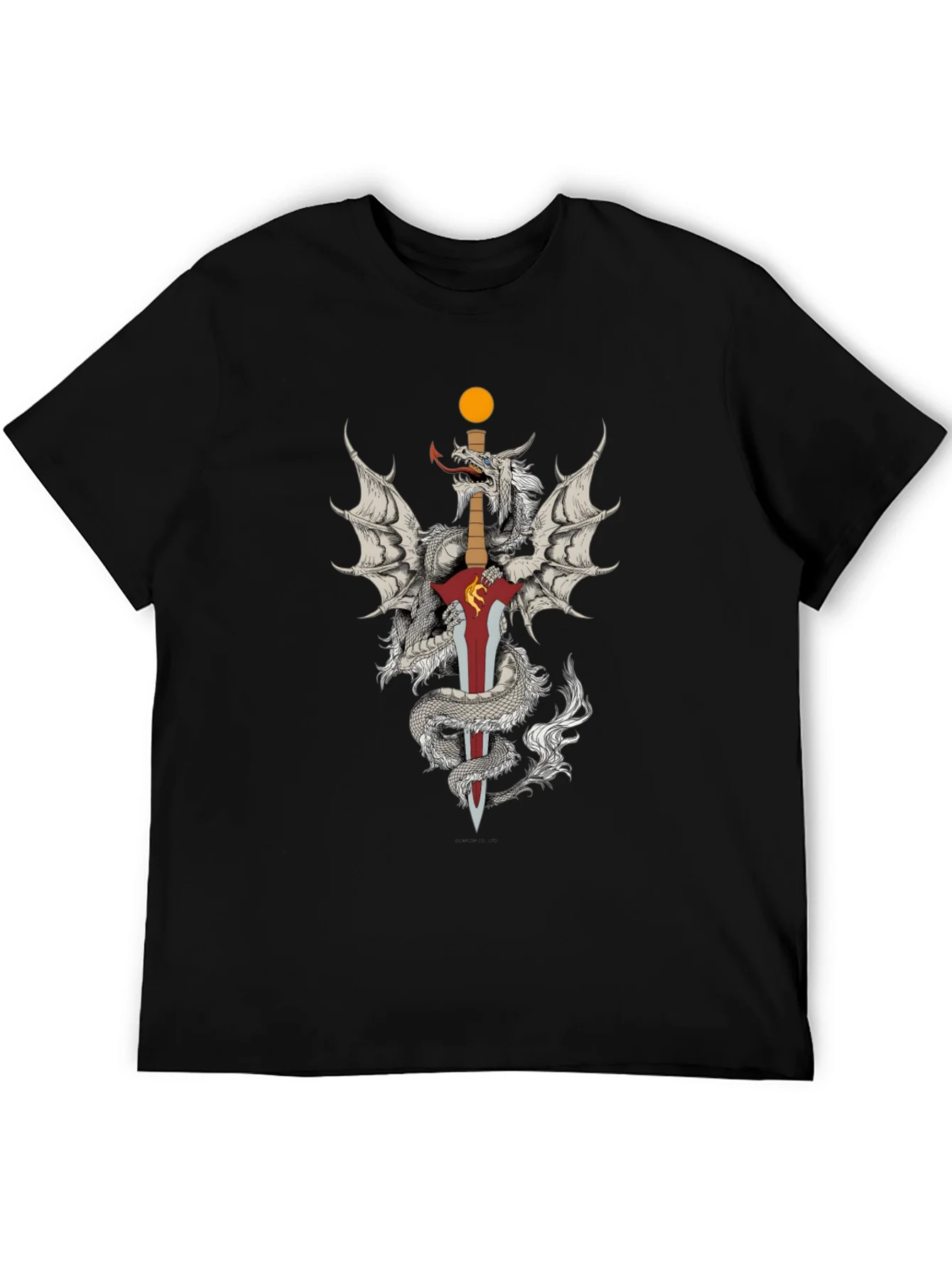 Dragon & Sword Graphic Black T-Shirt