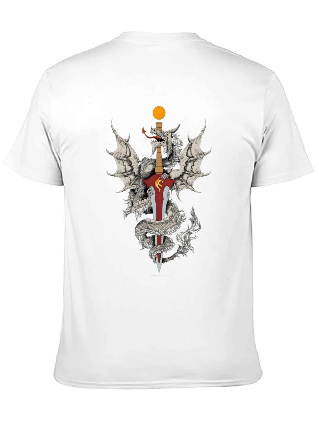 Dragon & Sword Graphic Black T-Shirt
