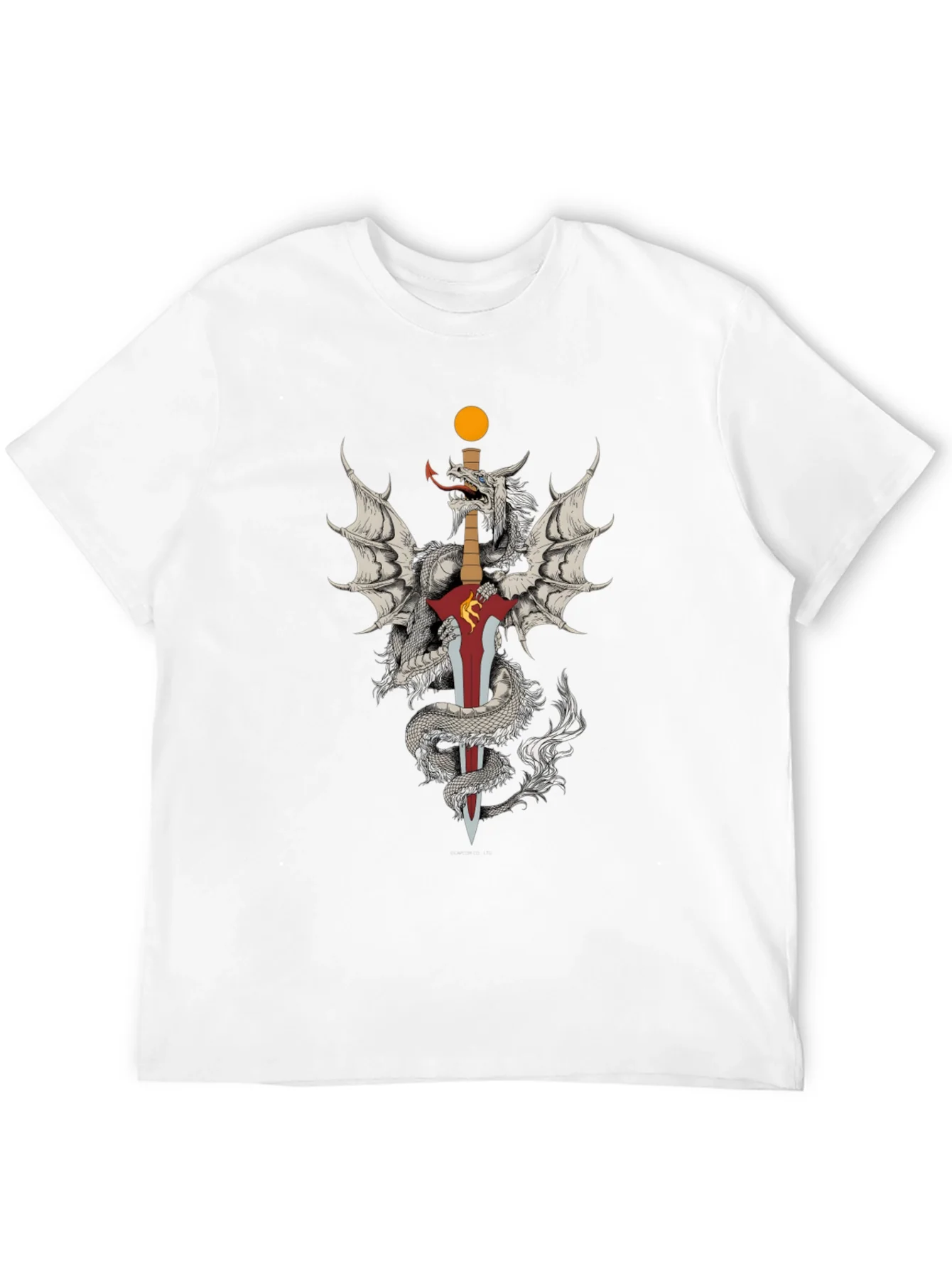 Dragon & Sword Graphic Black T-Shirt