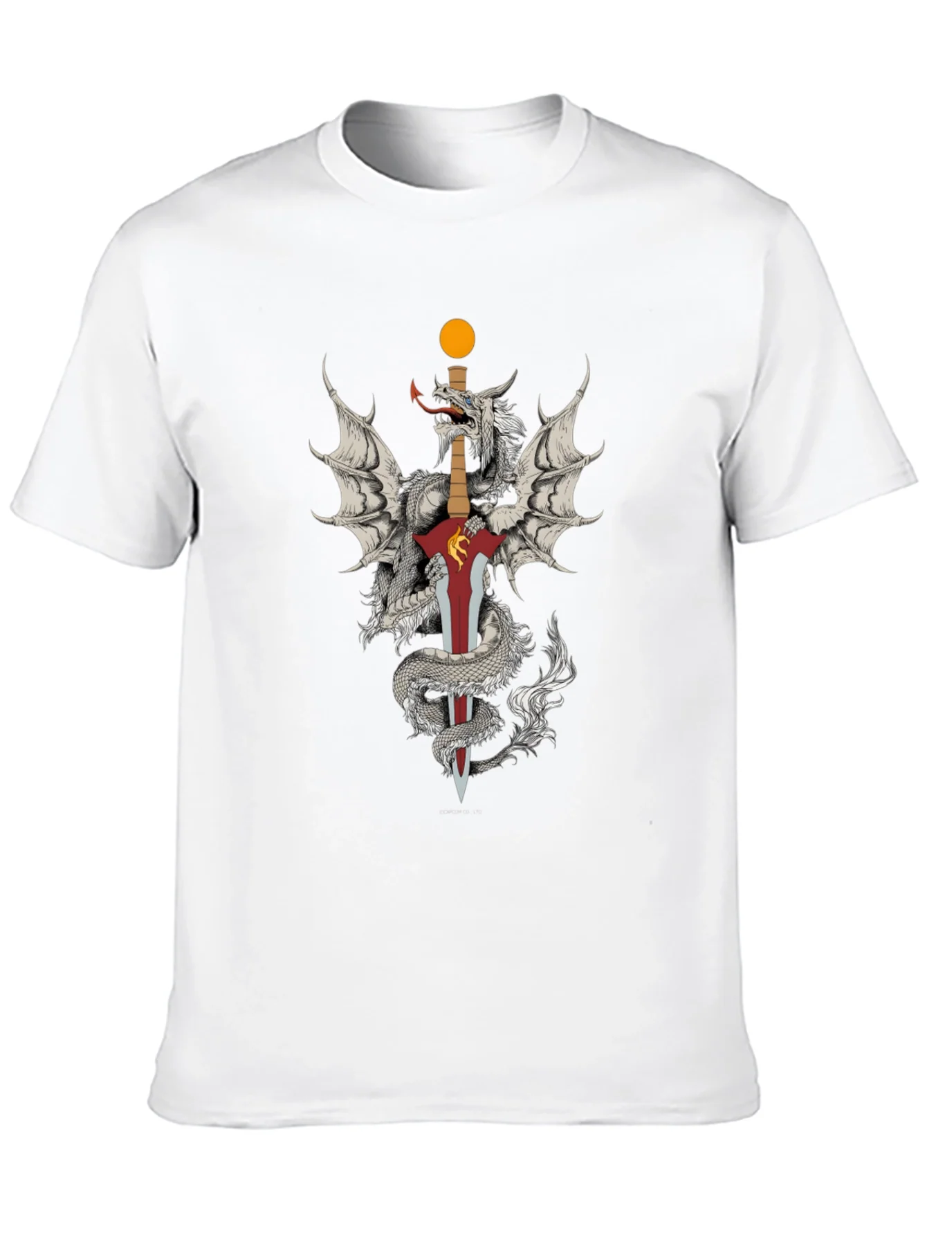 Dragon & Sword Graphic Black T-Shirt