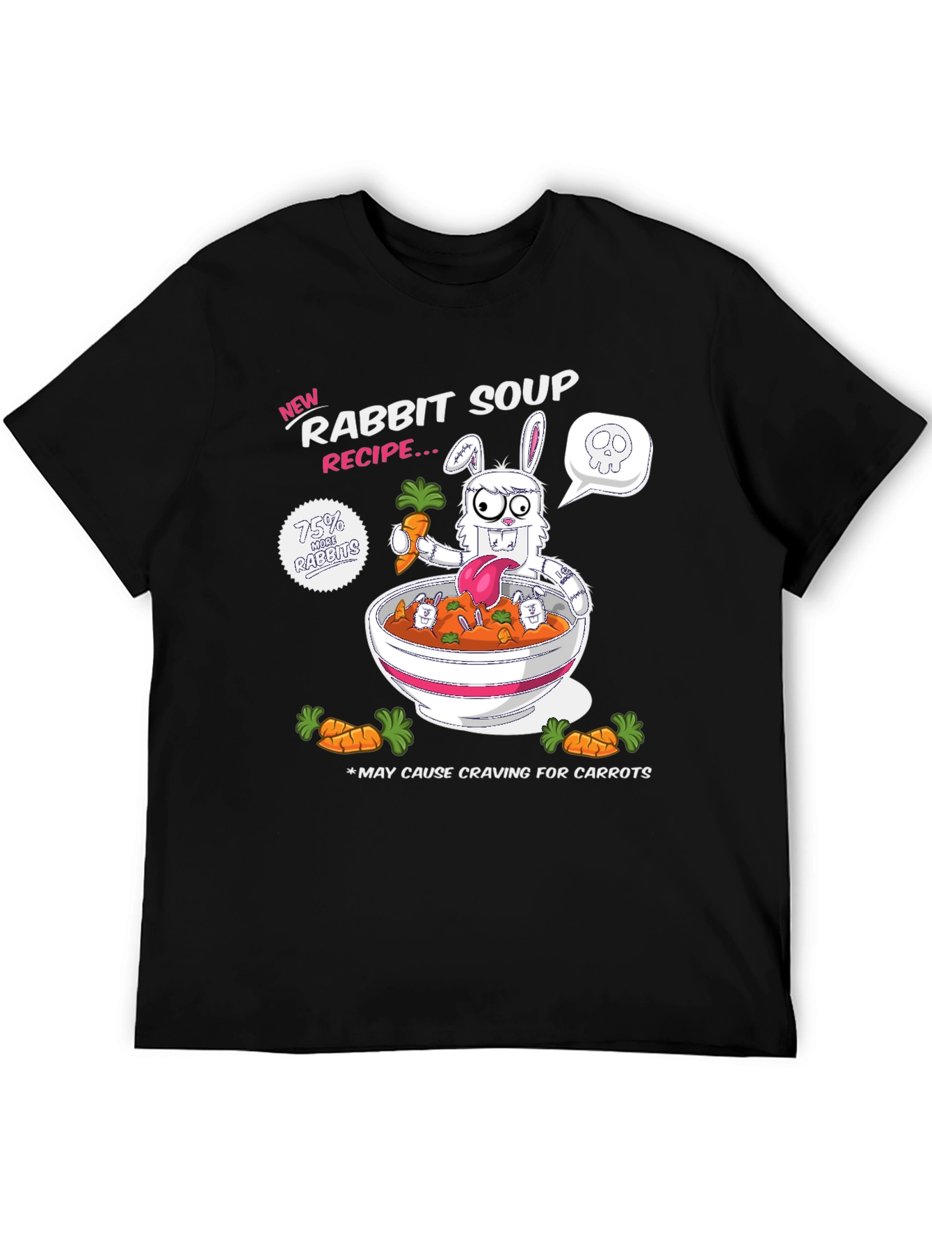 Rabbit Soup Recipe T-Shirt - Funny Cartoon Tee