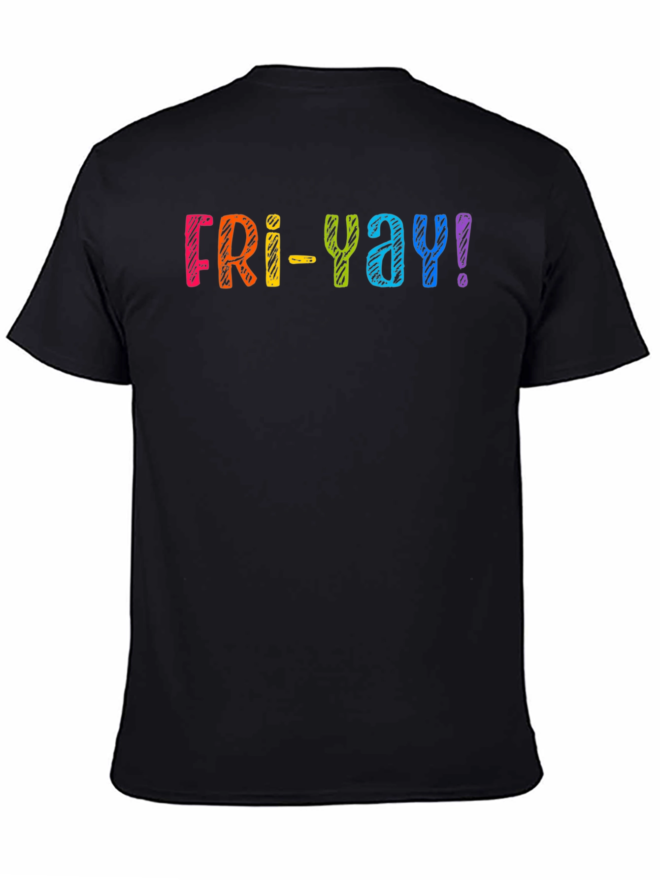 Fri-Yay! Rainbow Graphic T-Shirt - Casual Friday Fun