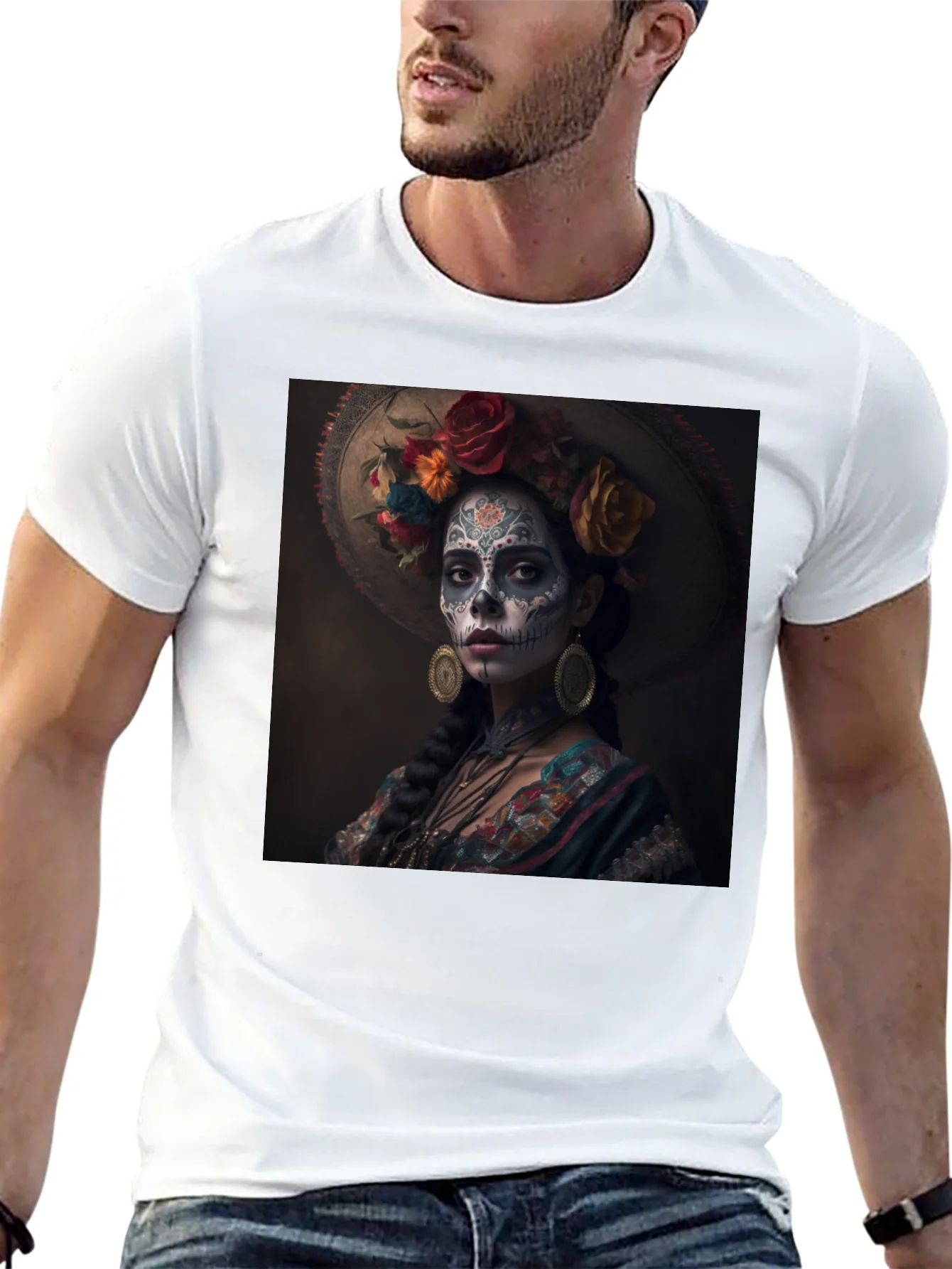 Day of the Dead T-Shirt - Sugar Skull Lady