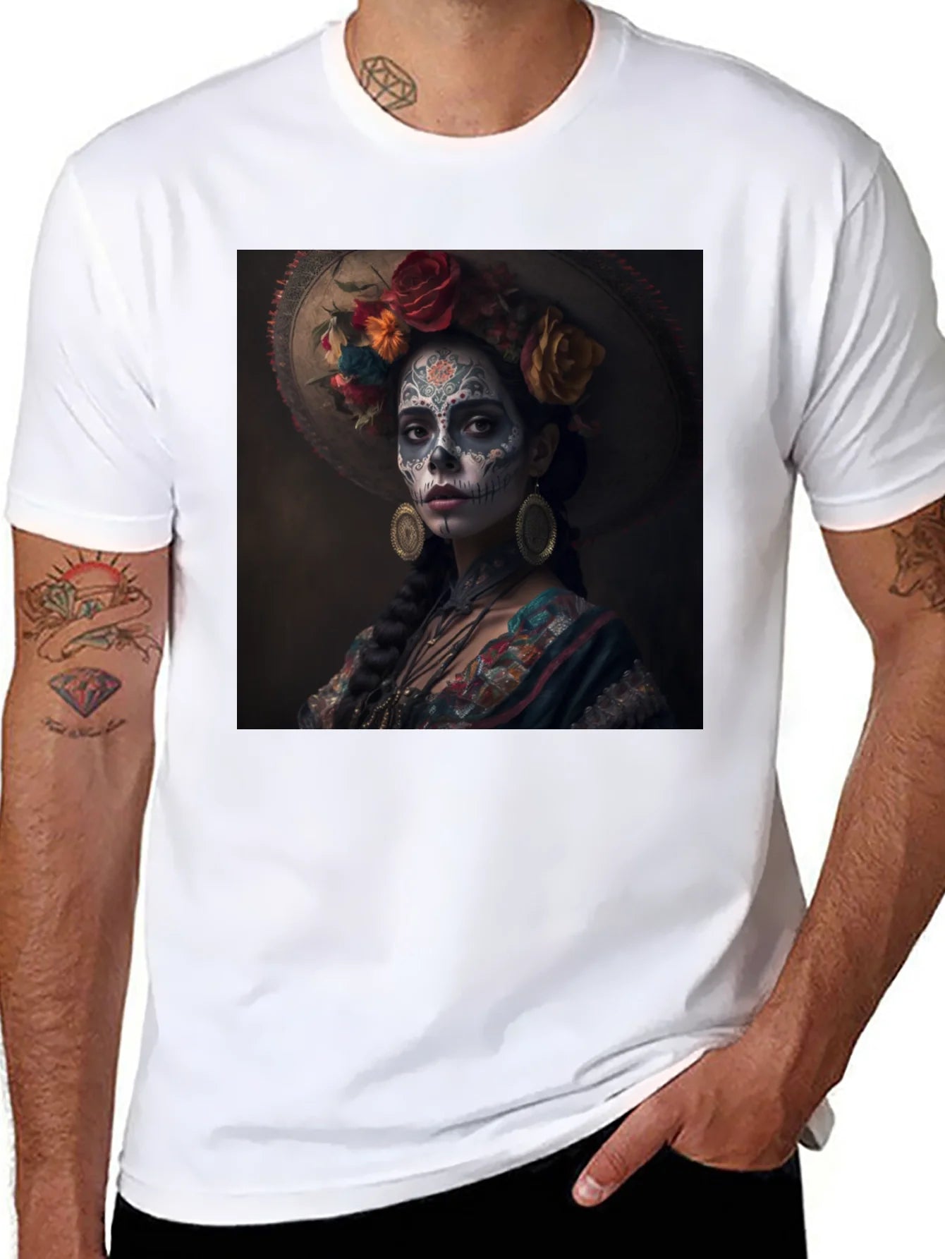 Day of the Dead T-Shirt - Sugar Skull Lady