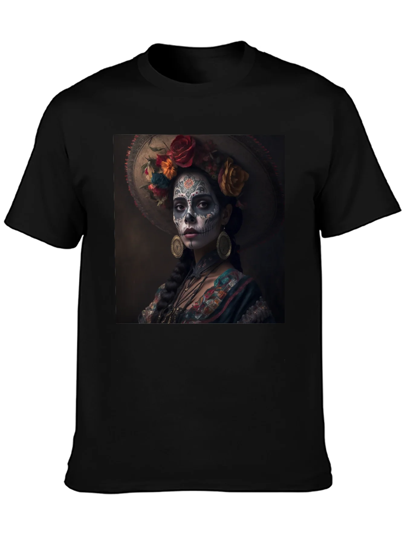 Day of the Dead T-Shirt - Sugar Skull Lady