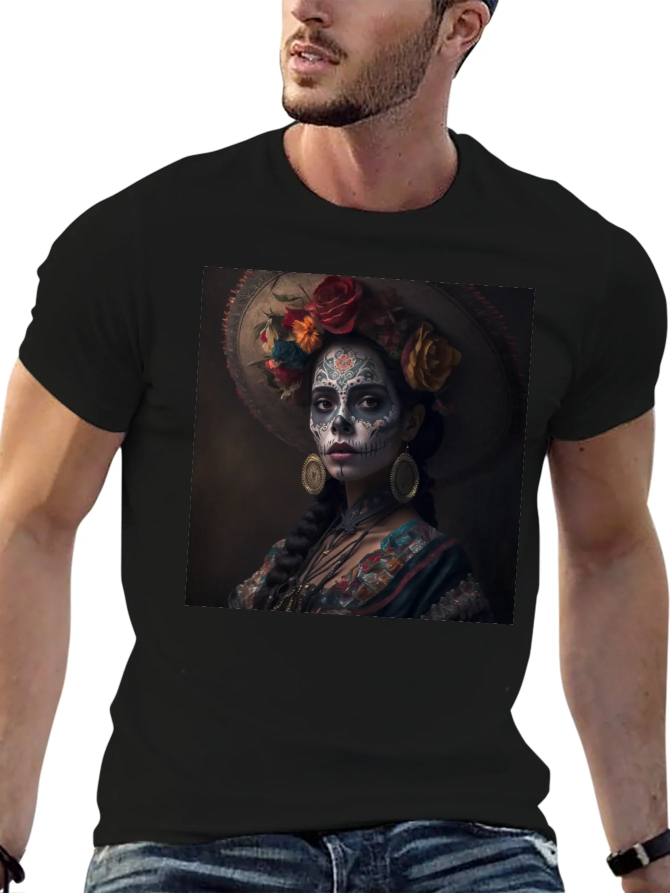 Day of the Dead T-Shirt - Sugar Skull Lady