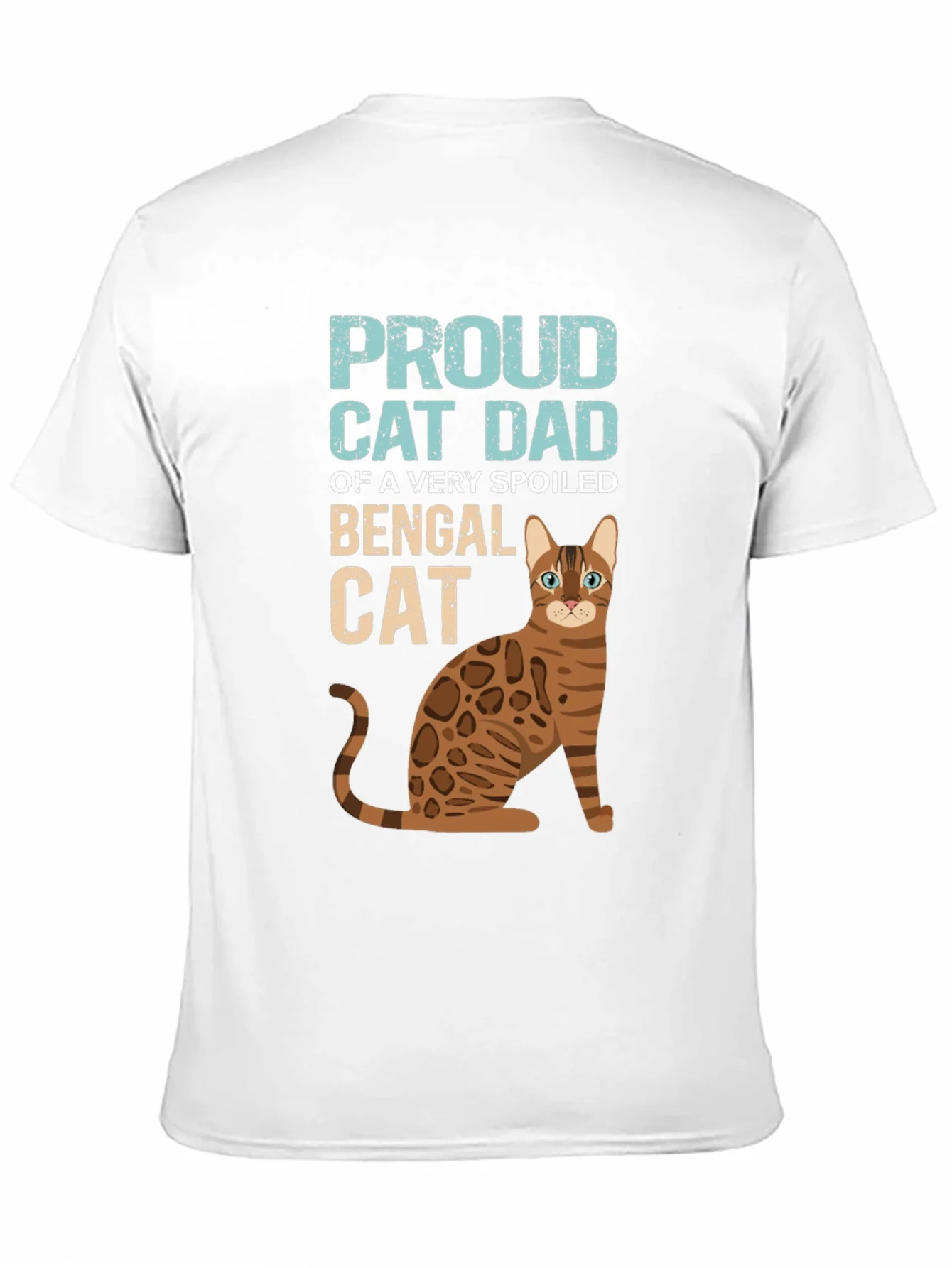 Proud Cat Dad Bengal Cat Graphic T-Shirt