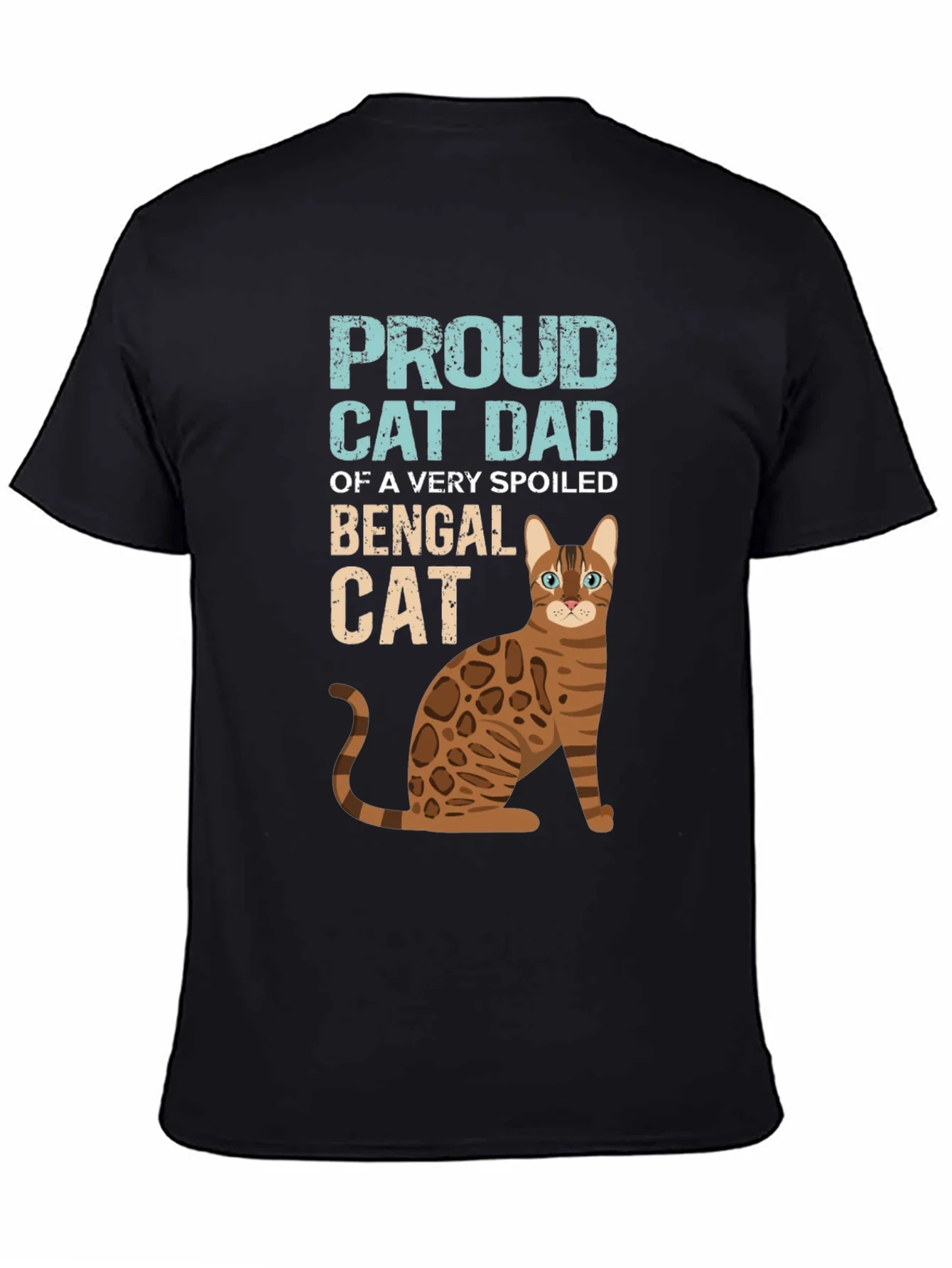 Proud Cat Dad Bengal Cat Graphic T-Shirt