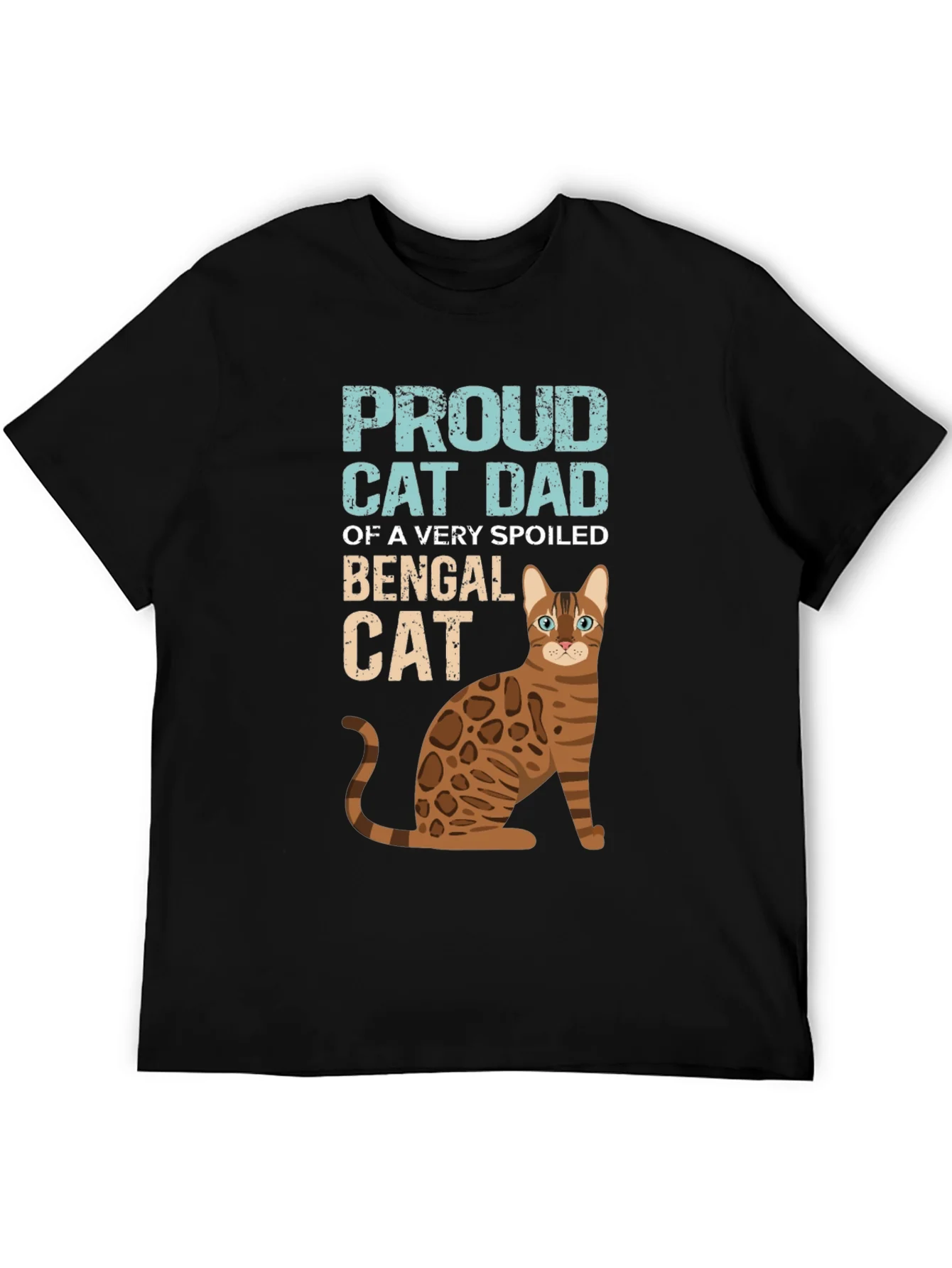 Proud Cat Dad Bengal Cat Graphic T-Shirt