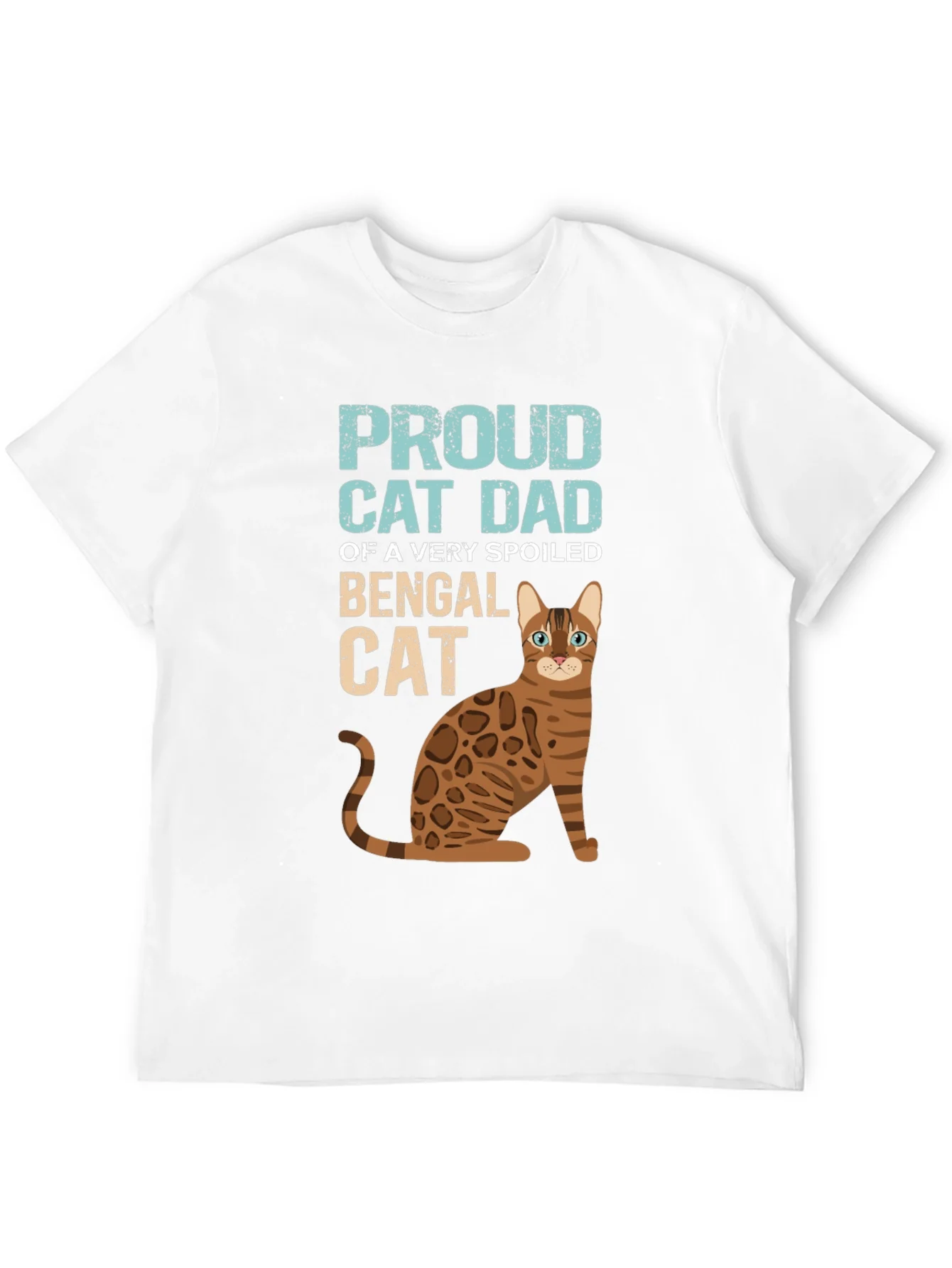 Proud Cat Dad Bengal Cat Graphic T-Shirt