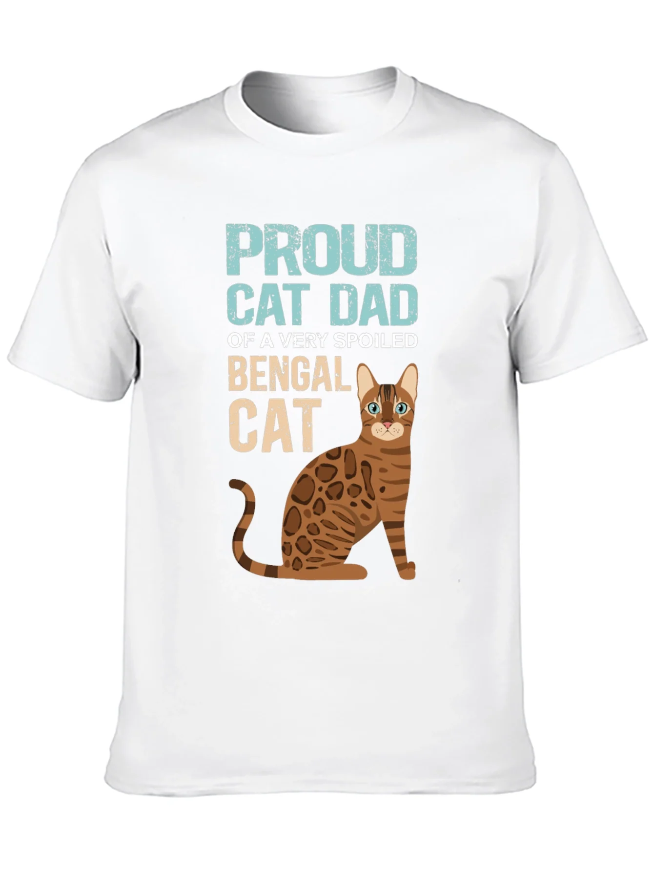 Proud Cat Dad Bengal Cat Graphic T-Shirt