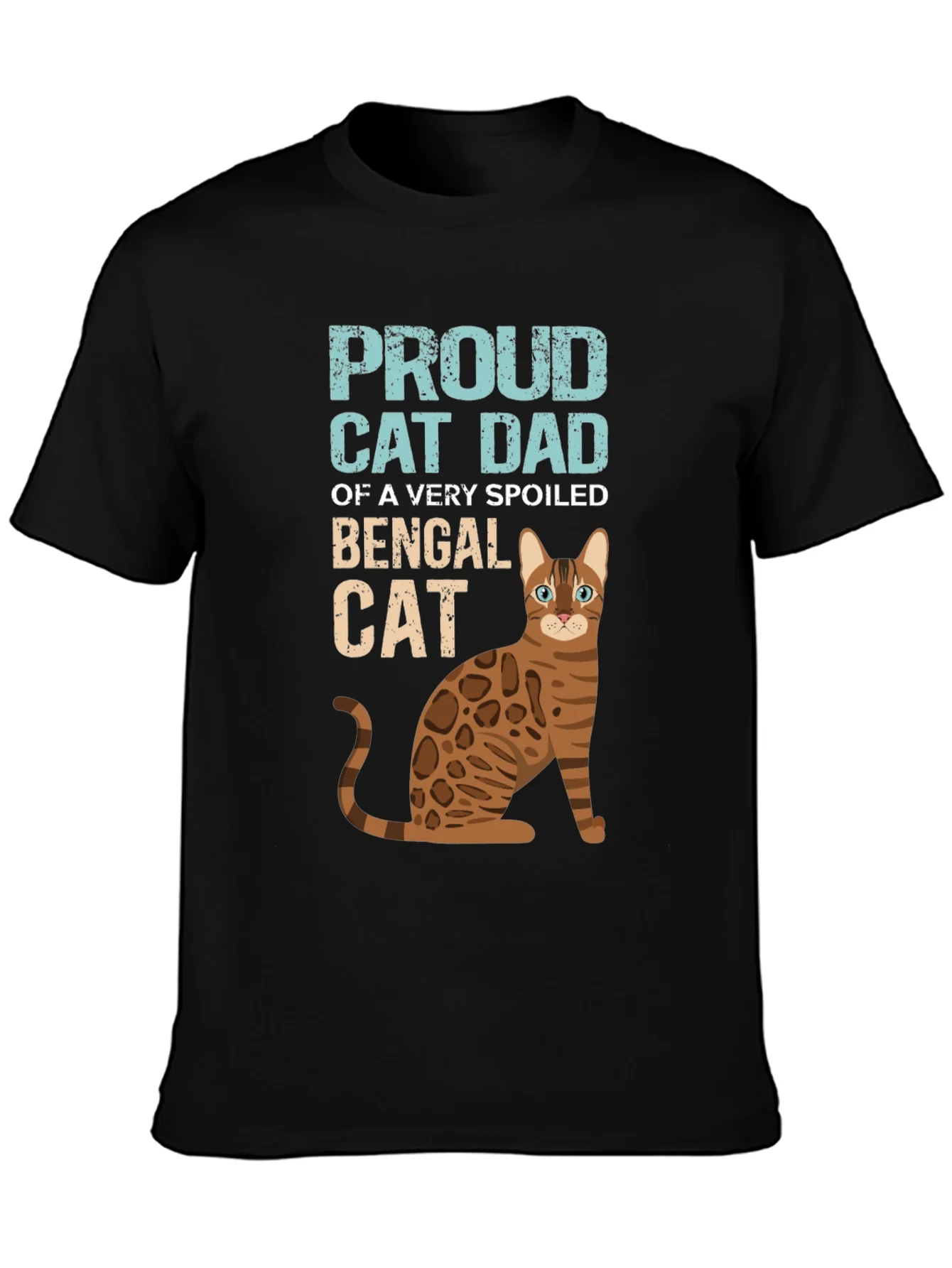 Proud Cat Dad Bengal Cat Graphic T-Shirt