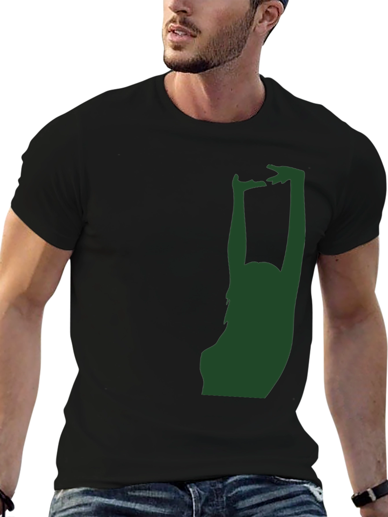 Silhouette Graphic Tee - Black Cotton Blend