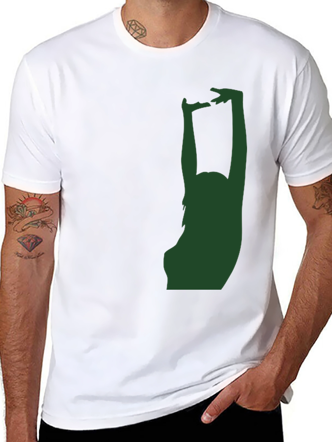 Silhouette Graphic Tee - Black Cotton Blend