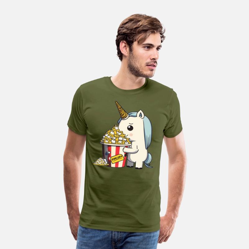 Rainbow Unicorn eating Butter Popcorn
